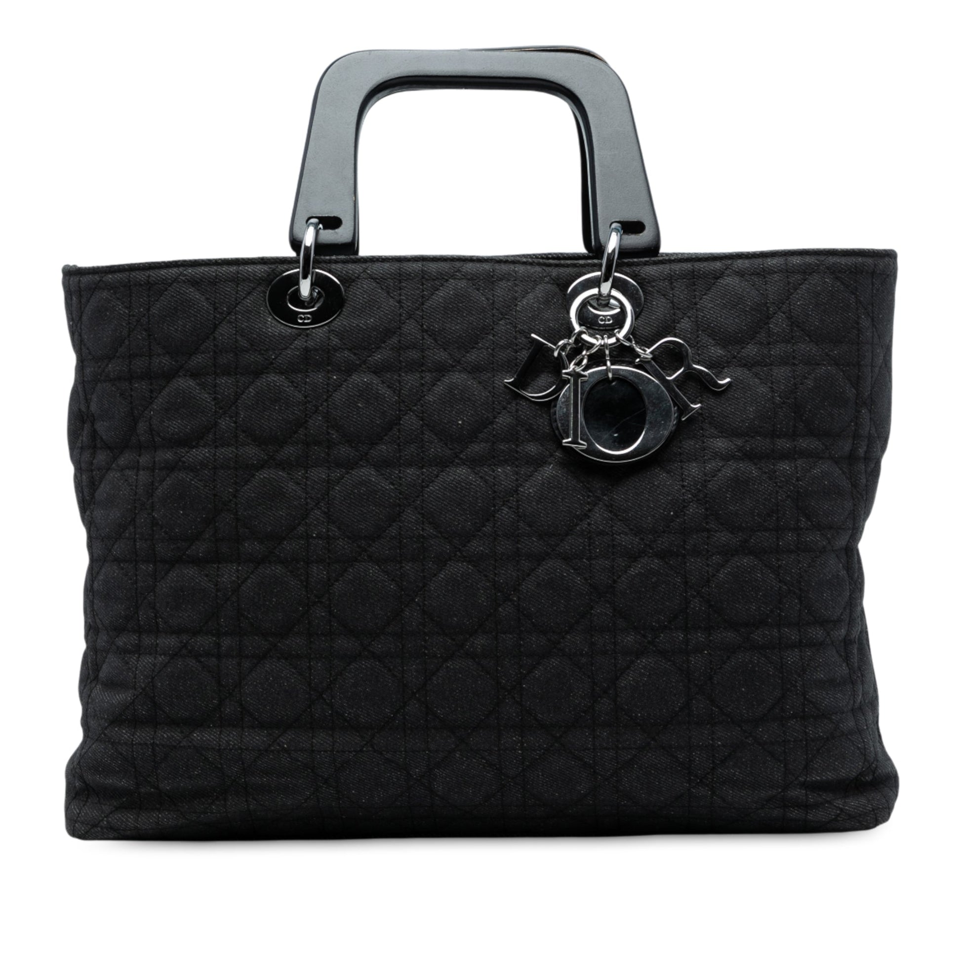 Dior Extra Large Denim Cannage Acrylic Lady Dior