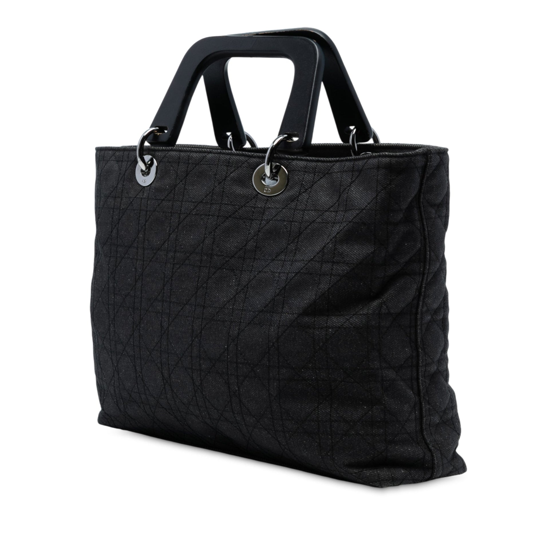 Dior Extra Large Denim Cannage Acrylic Lady Dior