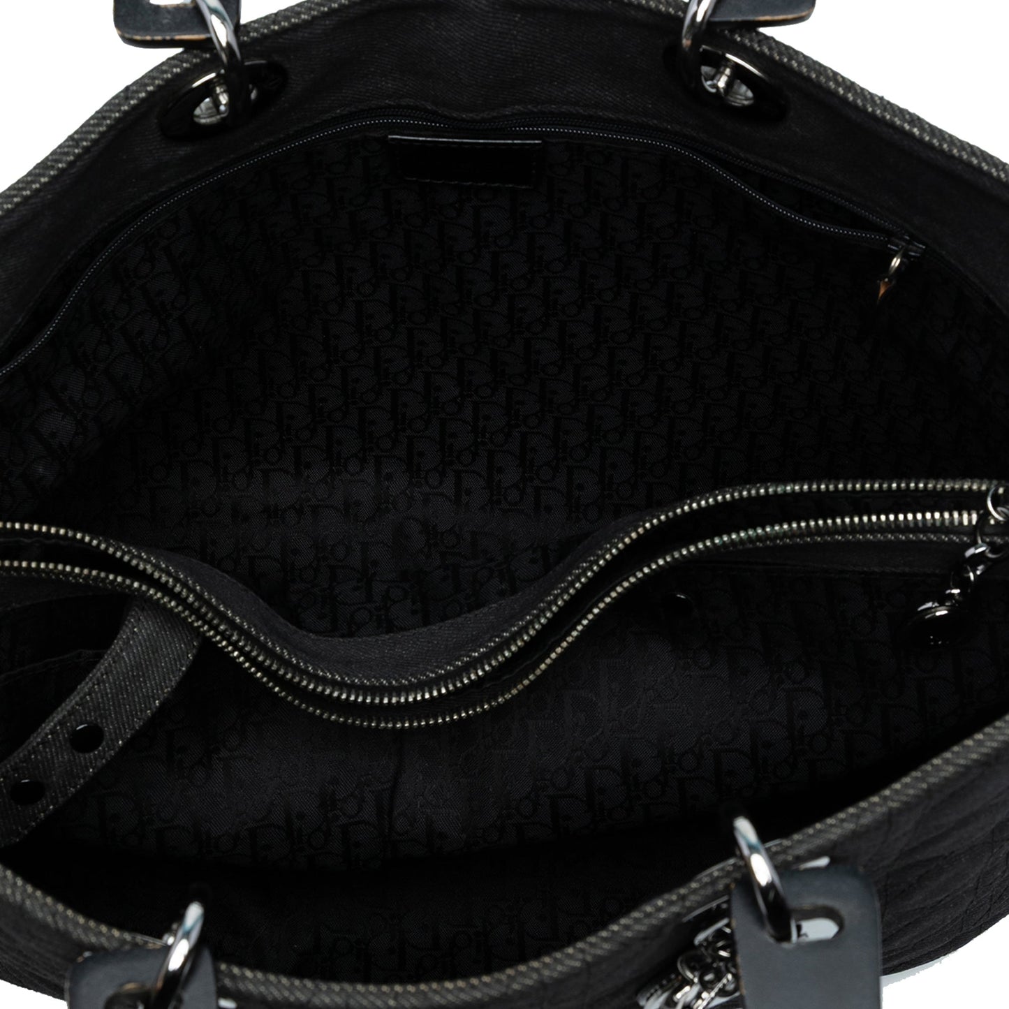 Dior Extra Large Denim Cannage Acrylic Lady Dior