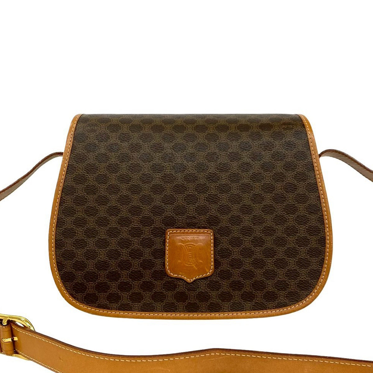 Celine Macadam Coated Canvas Crossbody Bag