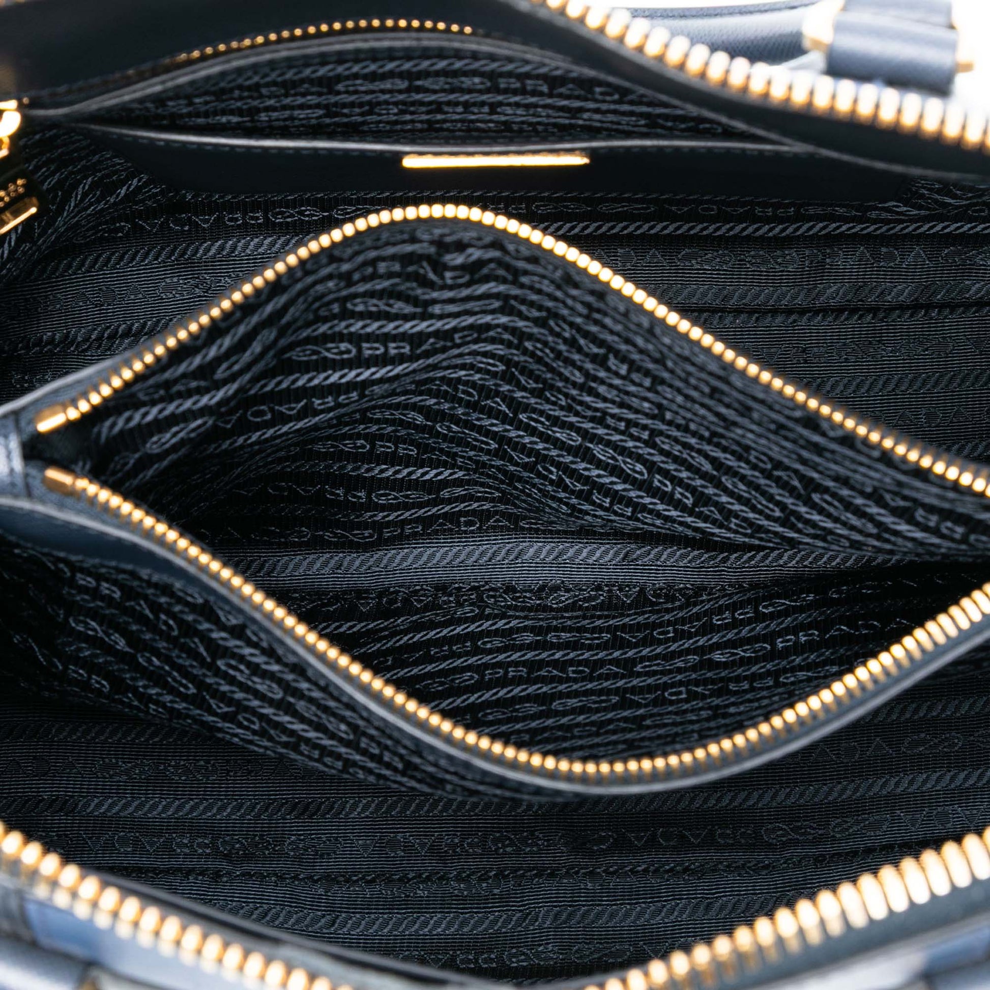 Prada Medium Bicolor Saffiano Lux Promenade Satchel