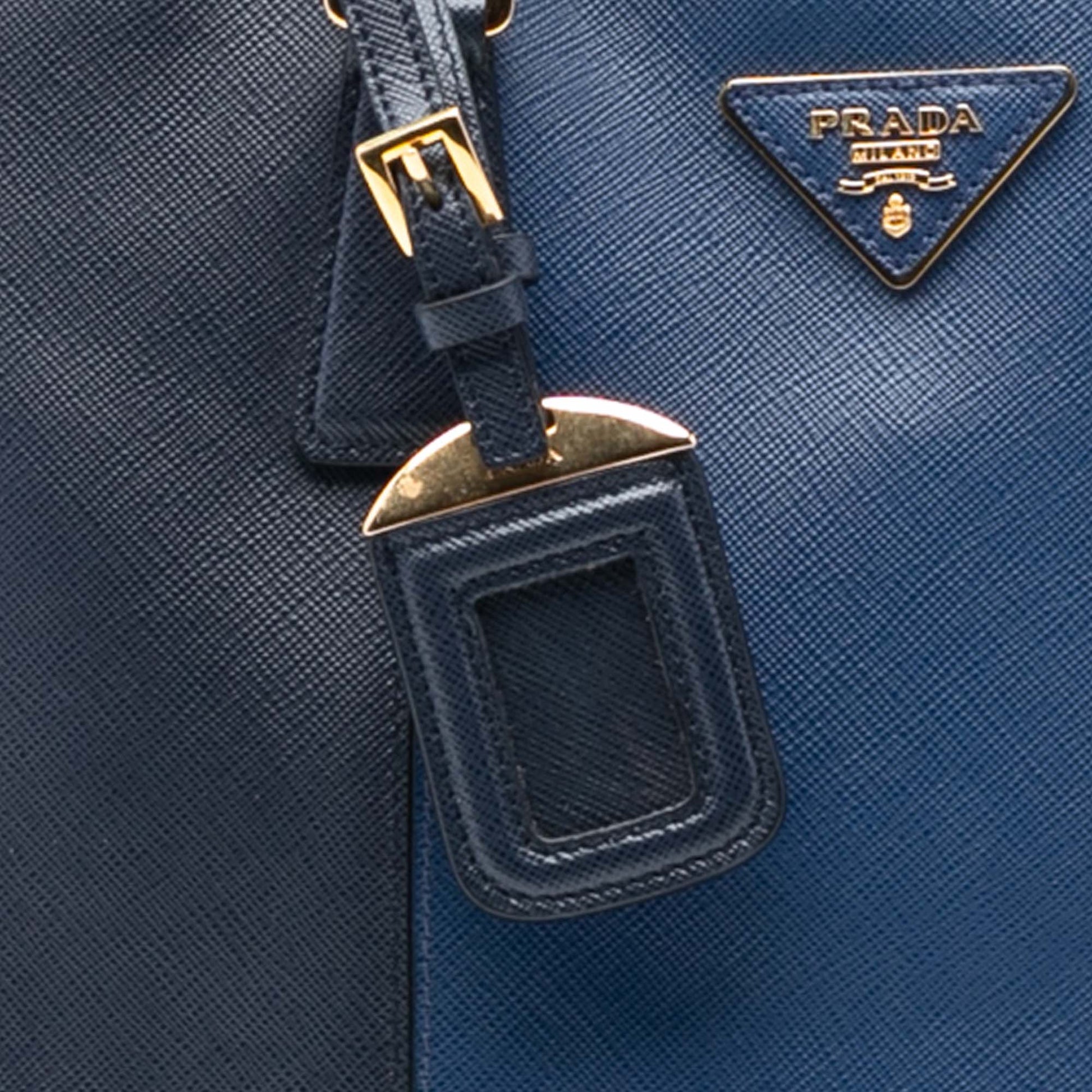 Prada Medium Bicolor Saffiano Lux Promenade Satchel