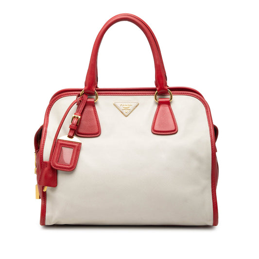Prada Bicolor Saffiano Handbag