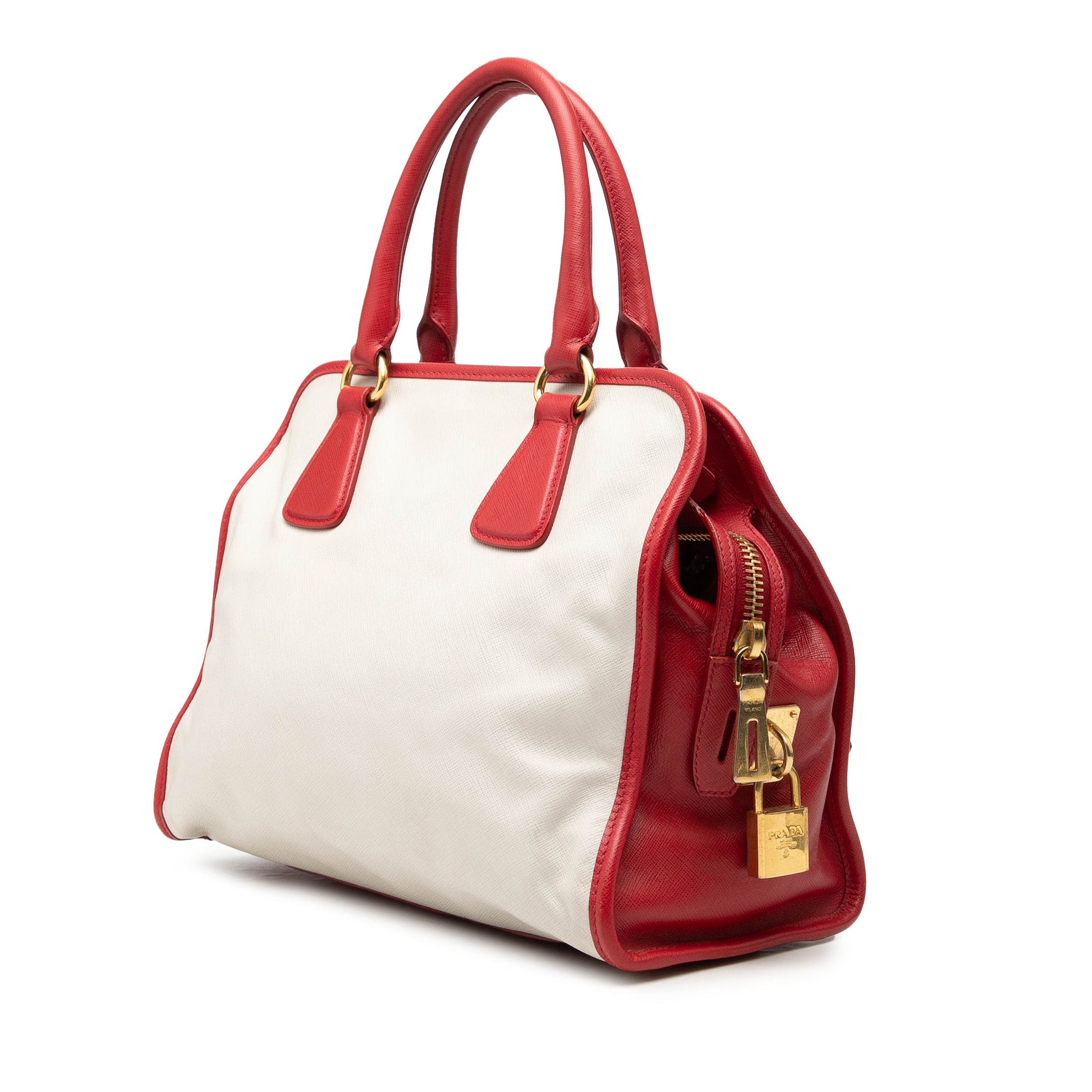 Prada Bicolor Saffiano Handbag