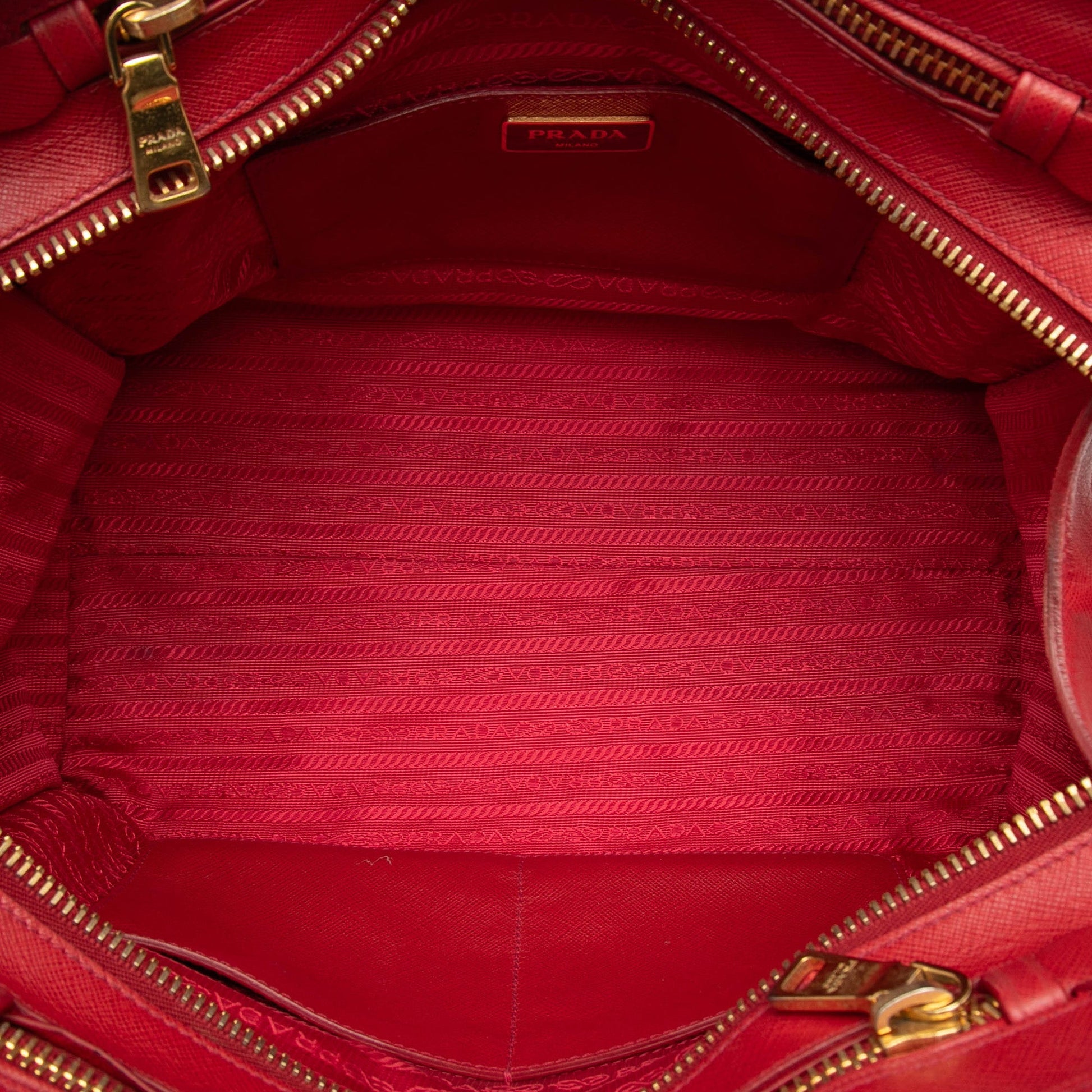 Prada Bicolor Saffiano Handbag