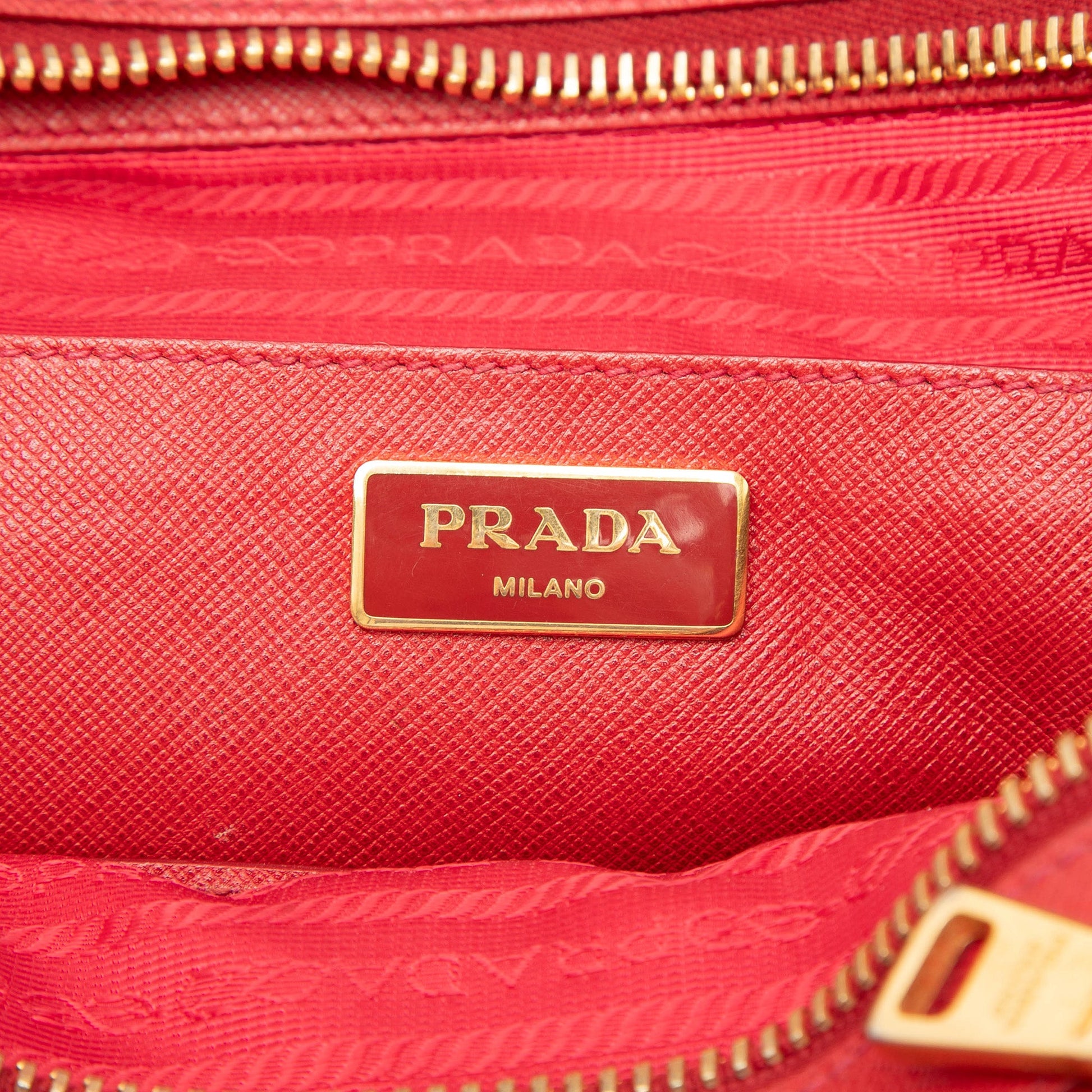 Prada Bicolor Saffiano Handbag