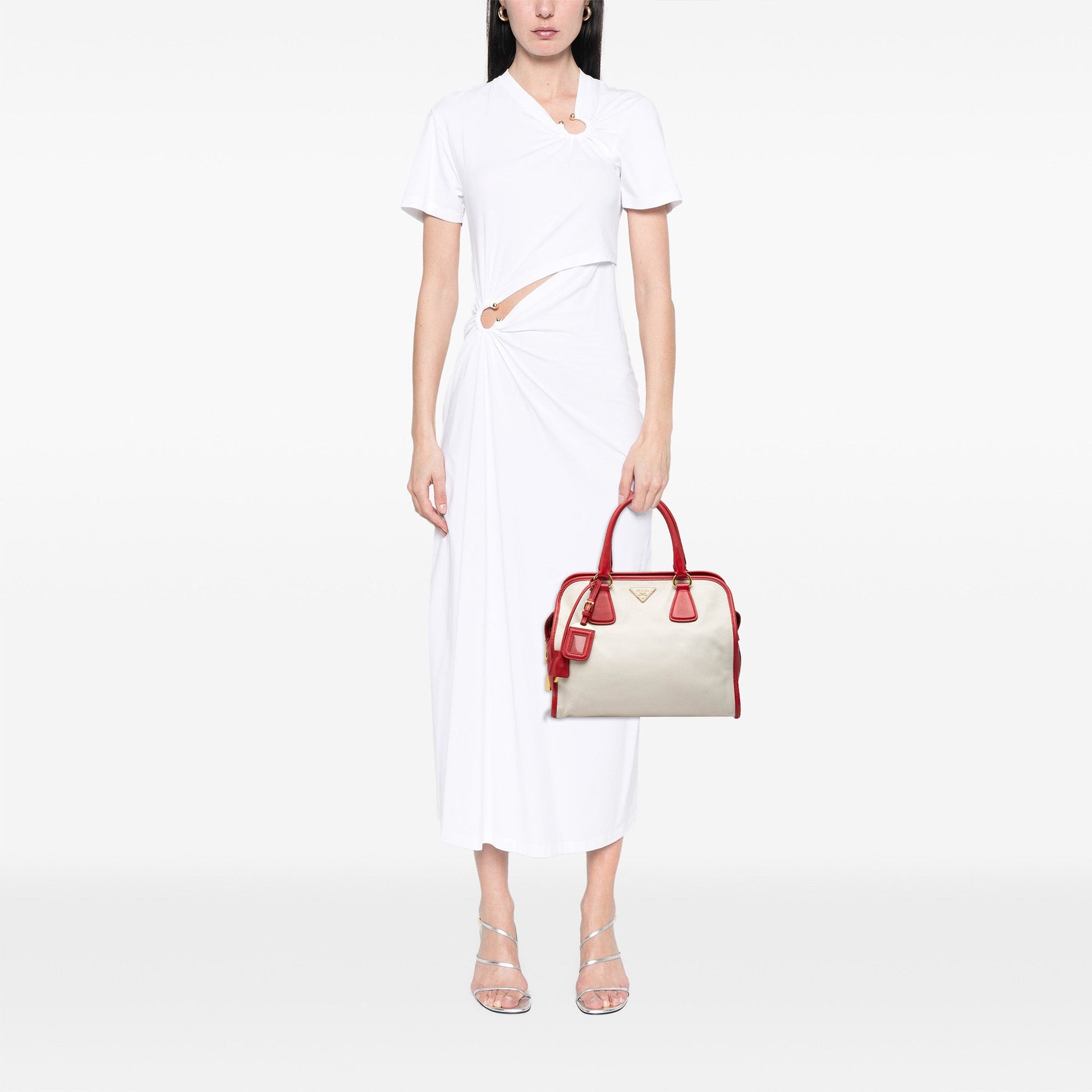 Prada Bicolor Saffiano Handbag