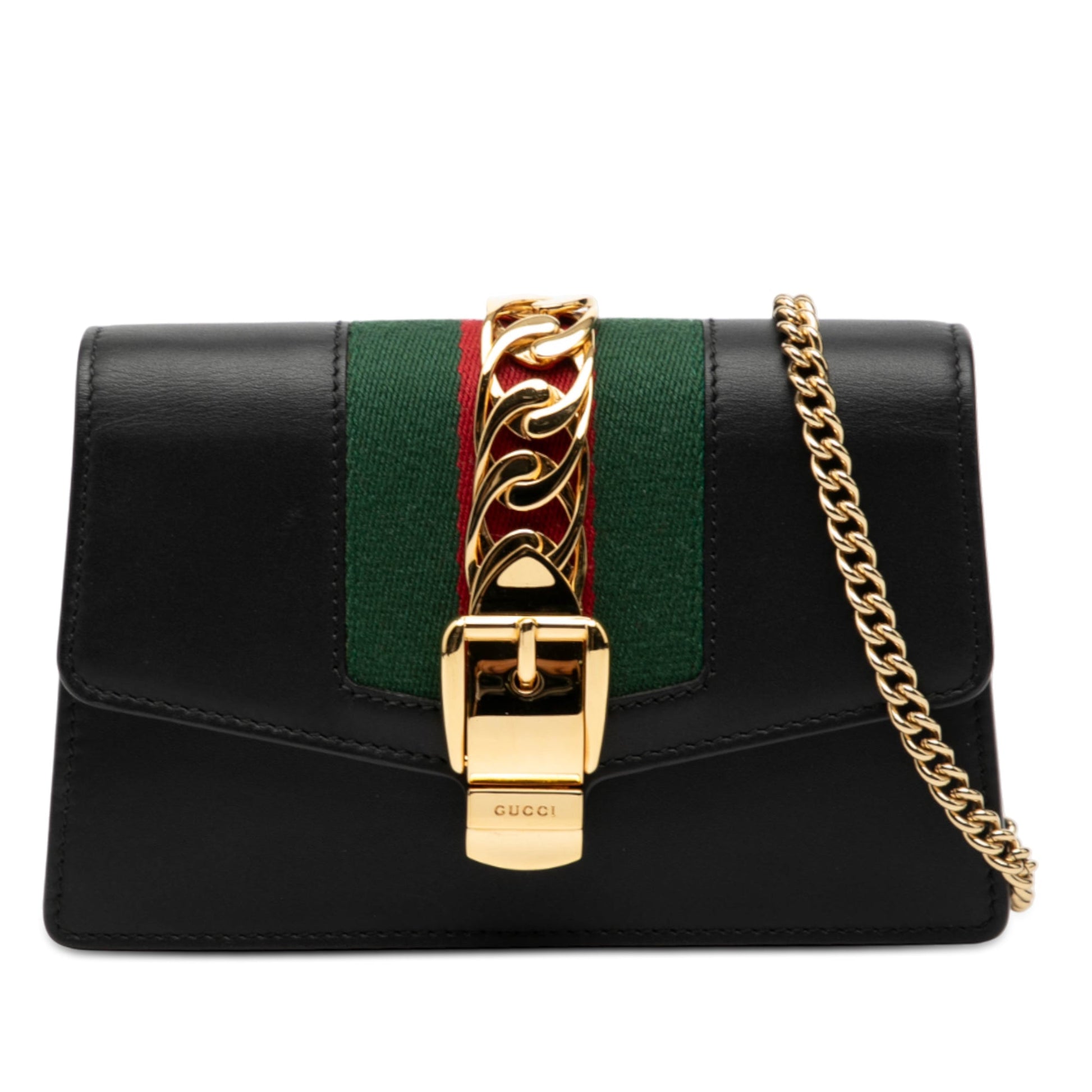 Gucci Super Mini Leather Sylvie Chain Crossbody
