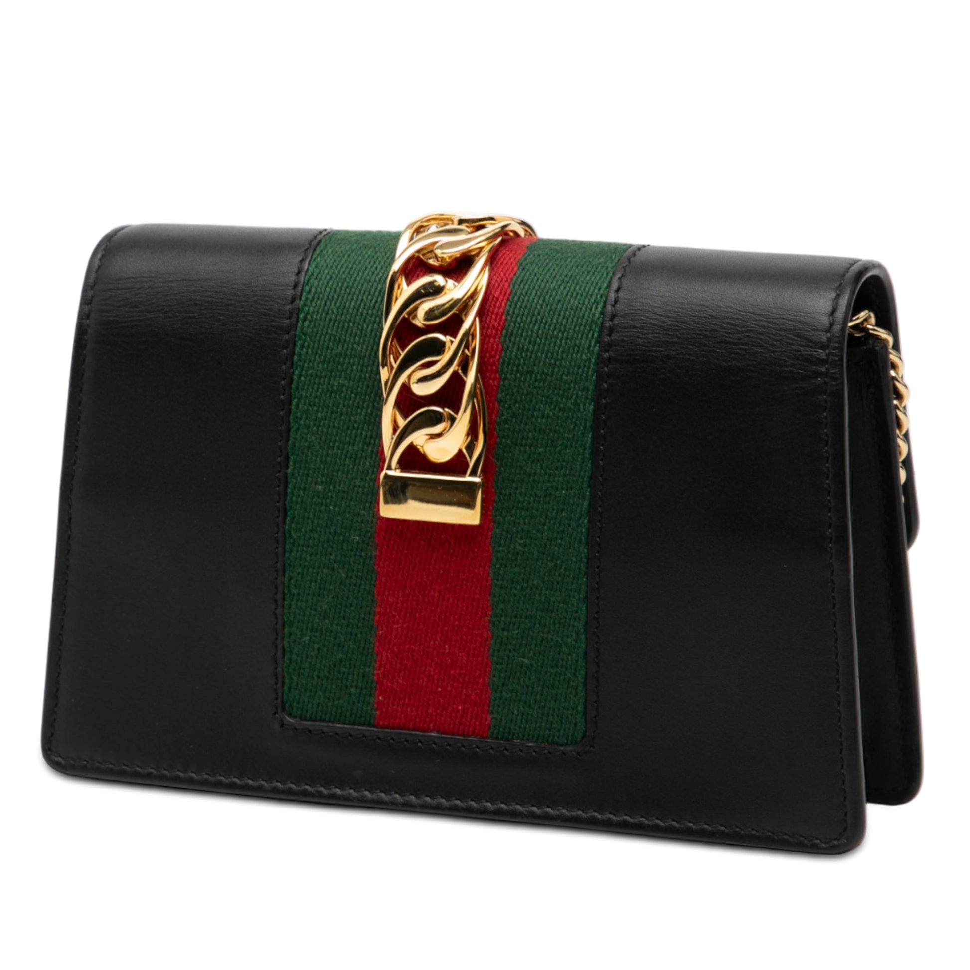 Gucci Super Mini Leather Sylvie Chain Crossbody