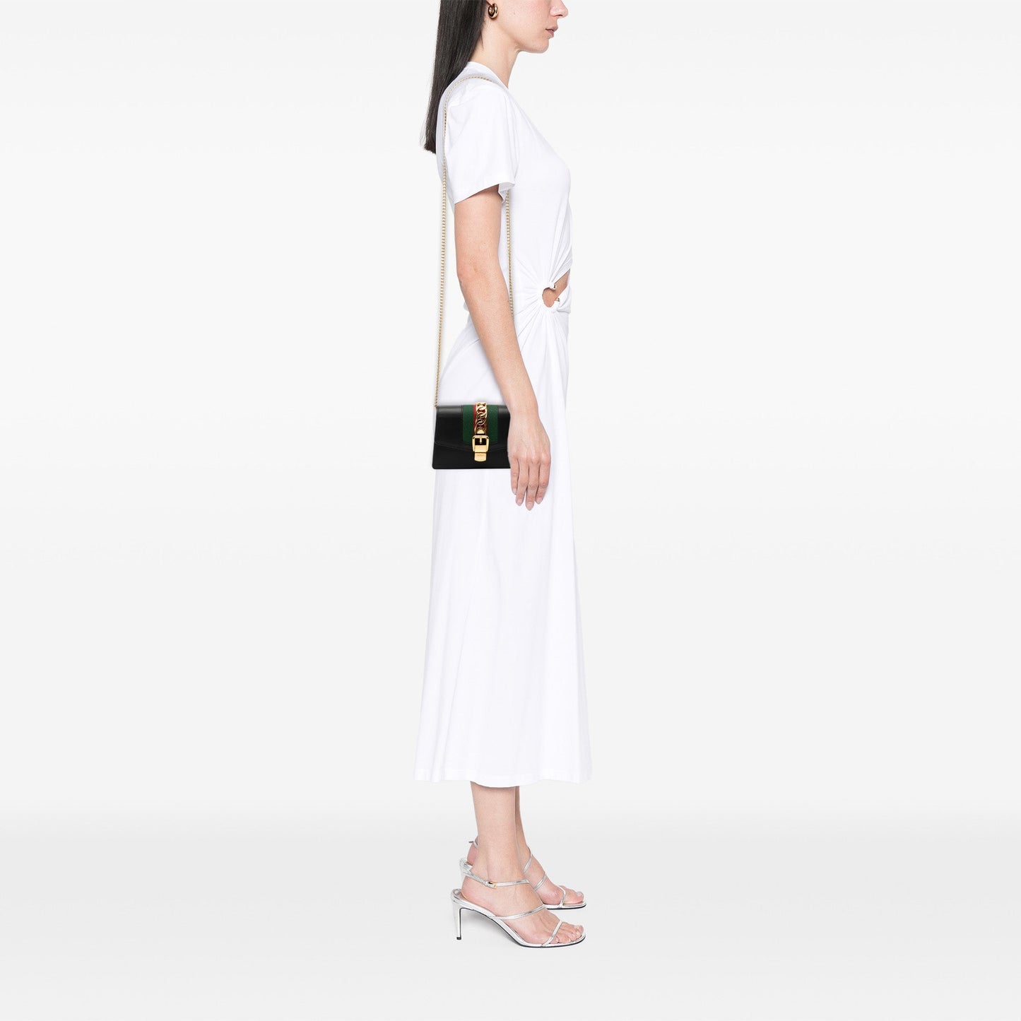 Gucci Super Mini Leather Sylvie Chain Crossbody