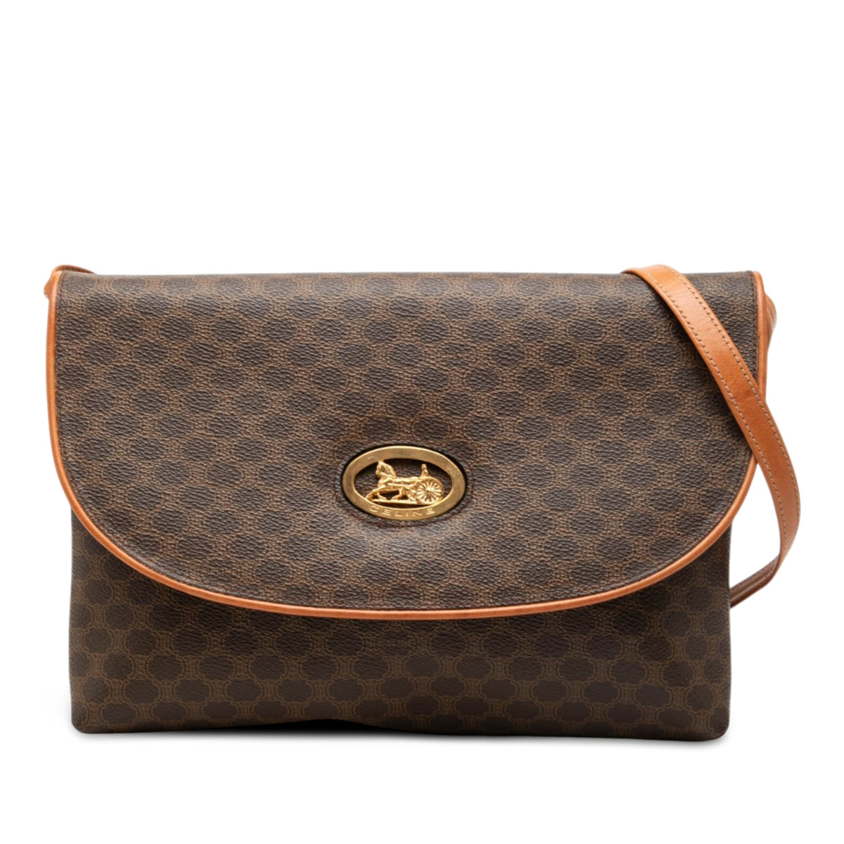 Celine Macadam Coated Canvas Horse Carriage Crossbody