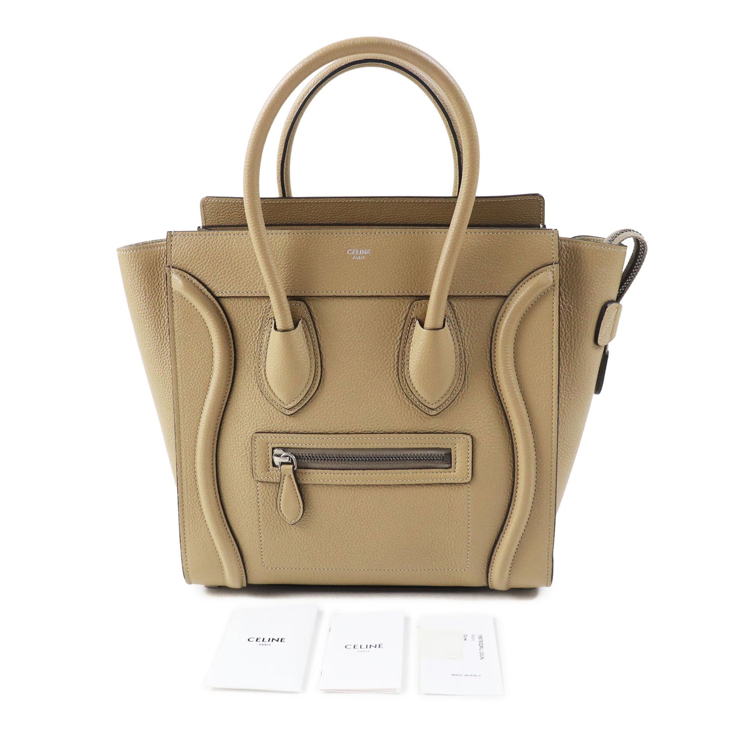 Celine Micro Drummed Calfskin Luggage Tote