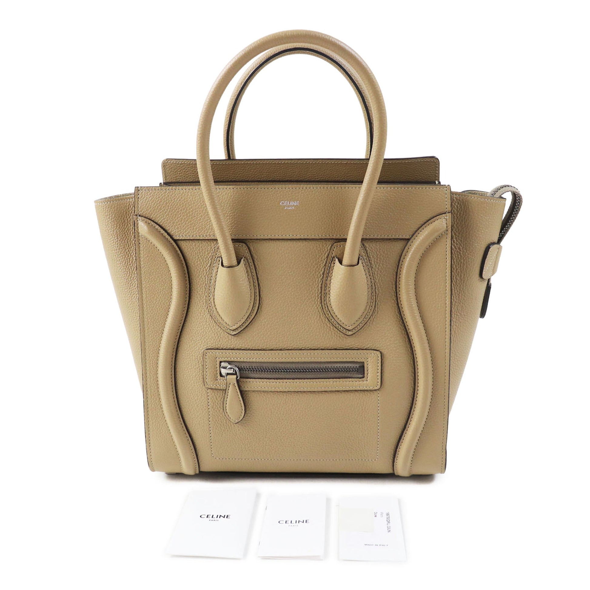 Celine Micro Drummed Calfskin Luggage Tote