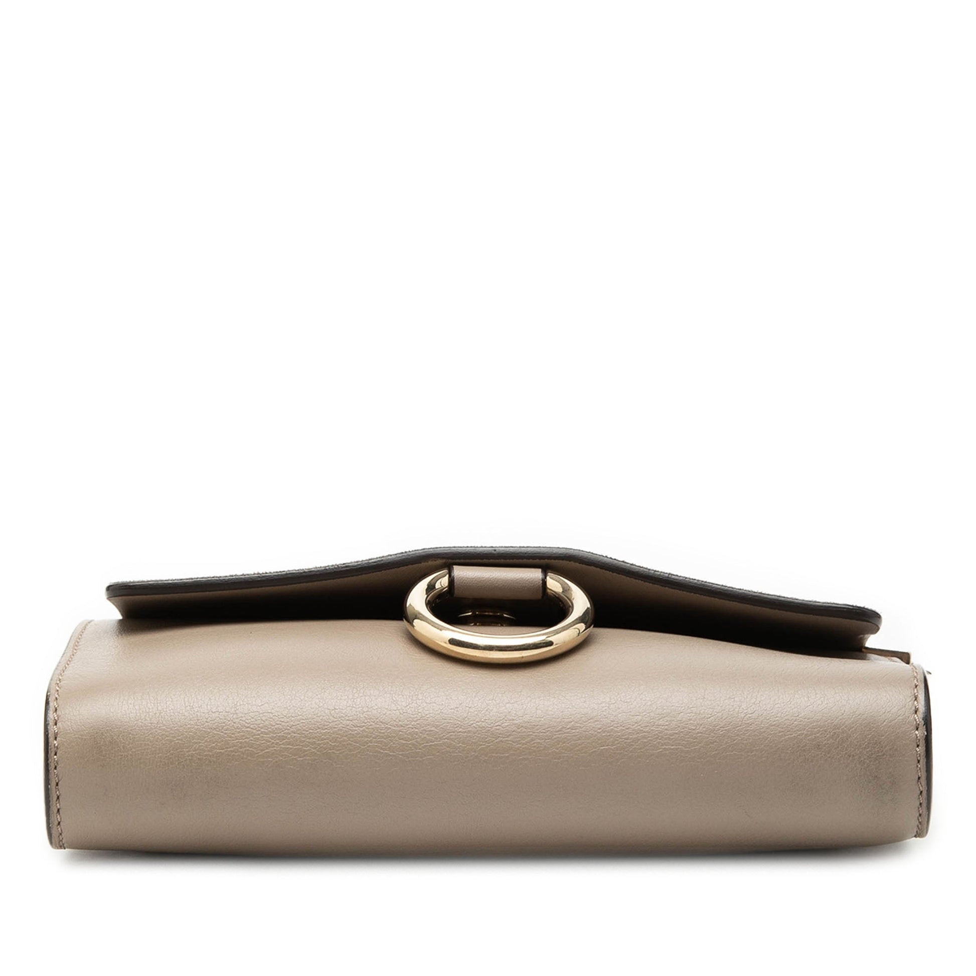 Chloé Mini Calfskin and Suede Faye Chain Crossbody