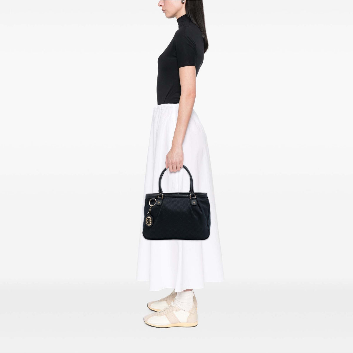 Gucci GG Canvas Sukey Tote — Black