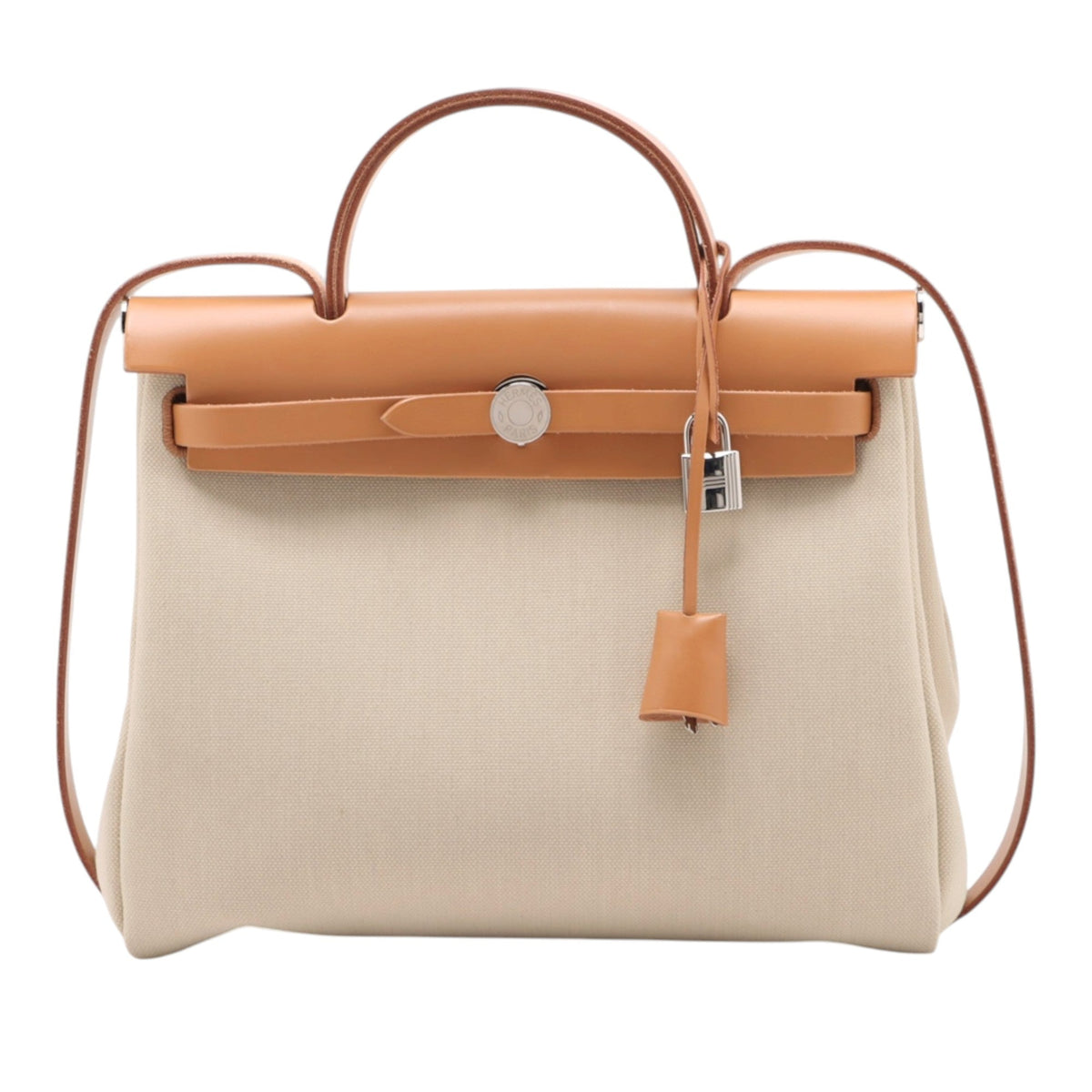 Hermès Toile Herbag Zip 31 — Beige