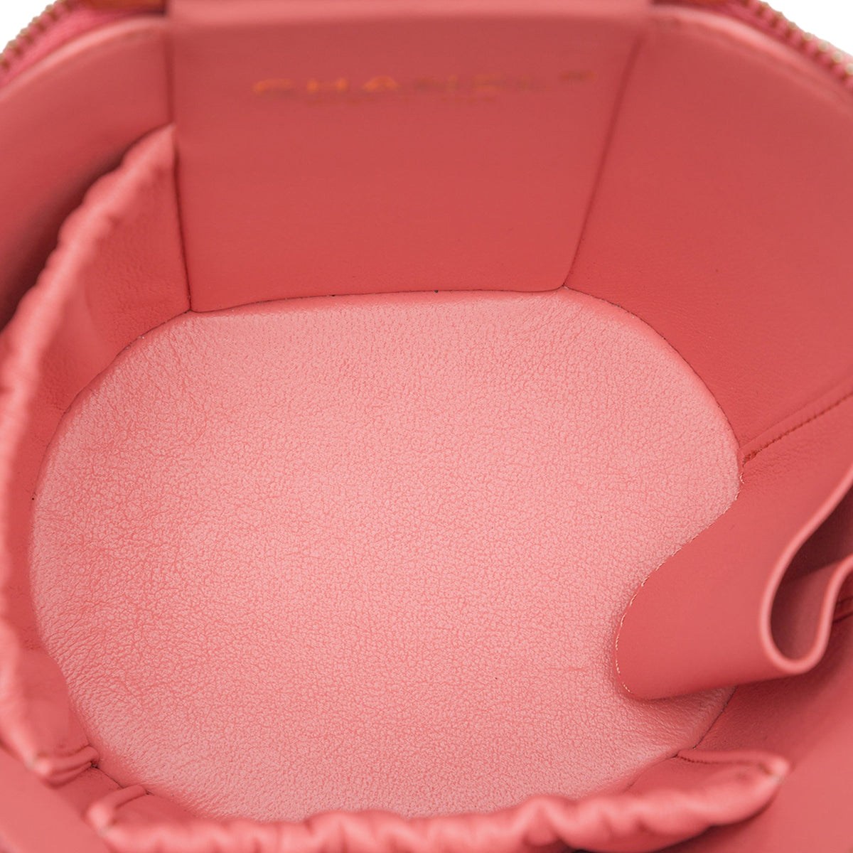 Chanel Quilted Lambskin Afternoon Tea Vanity Case with Chain — Pink