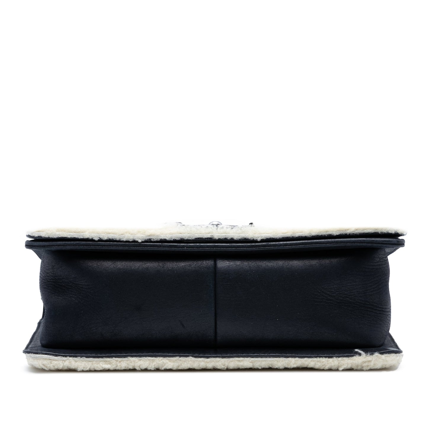 Chanel Medium Bicolor Shearling Boy Flap