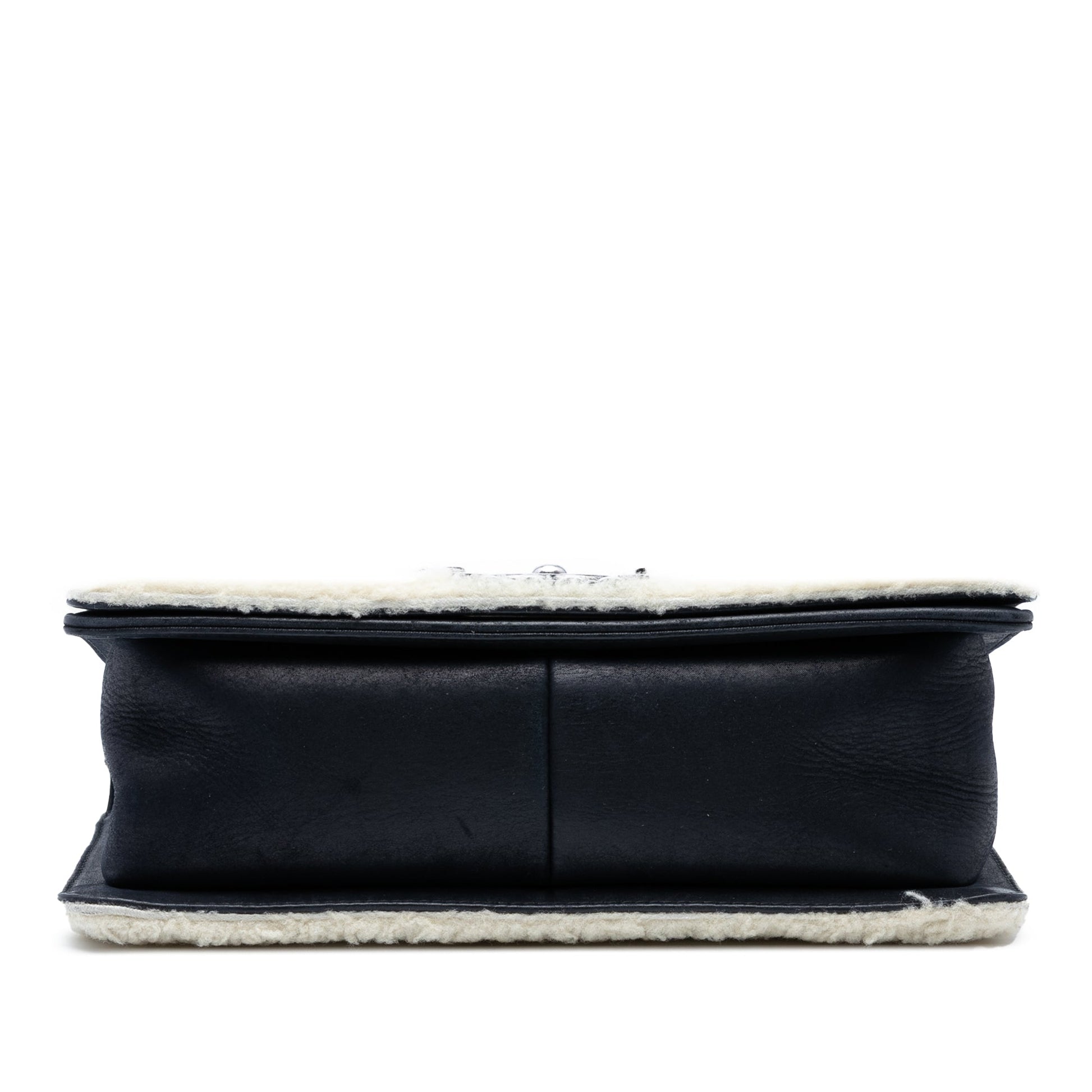 Chanel Medium Bicolor Shearling Boy Flap