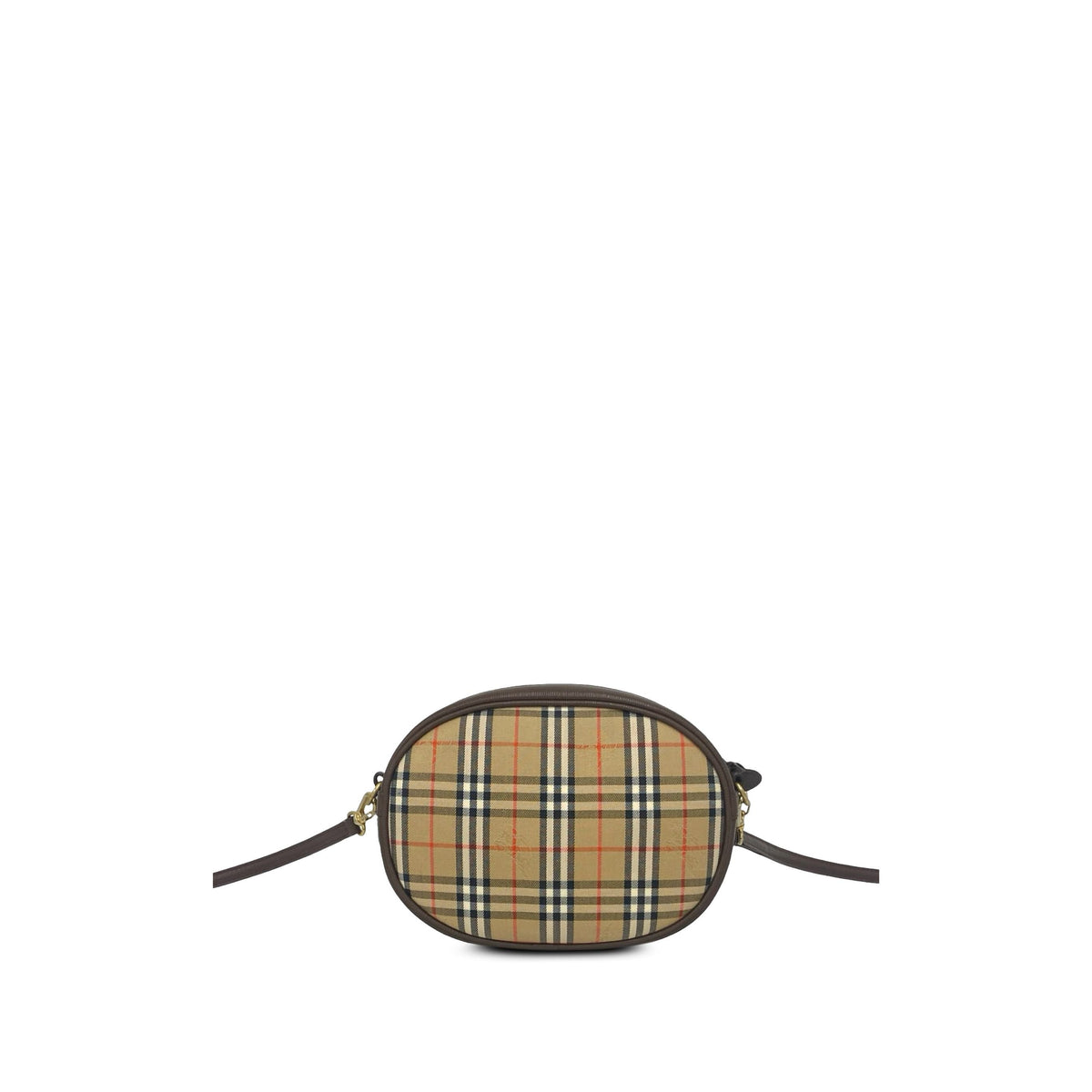 Burberry Haymarket Check Canvas Crossbody — Beige