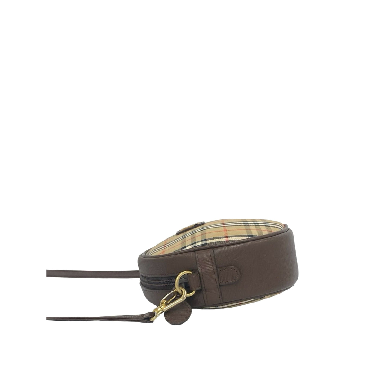 Burberry Haymarket Check Canvas Crossbody — Beige
