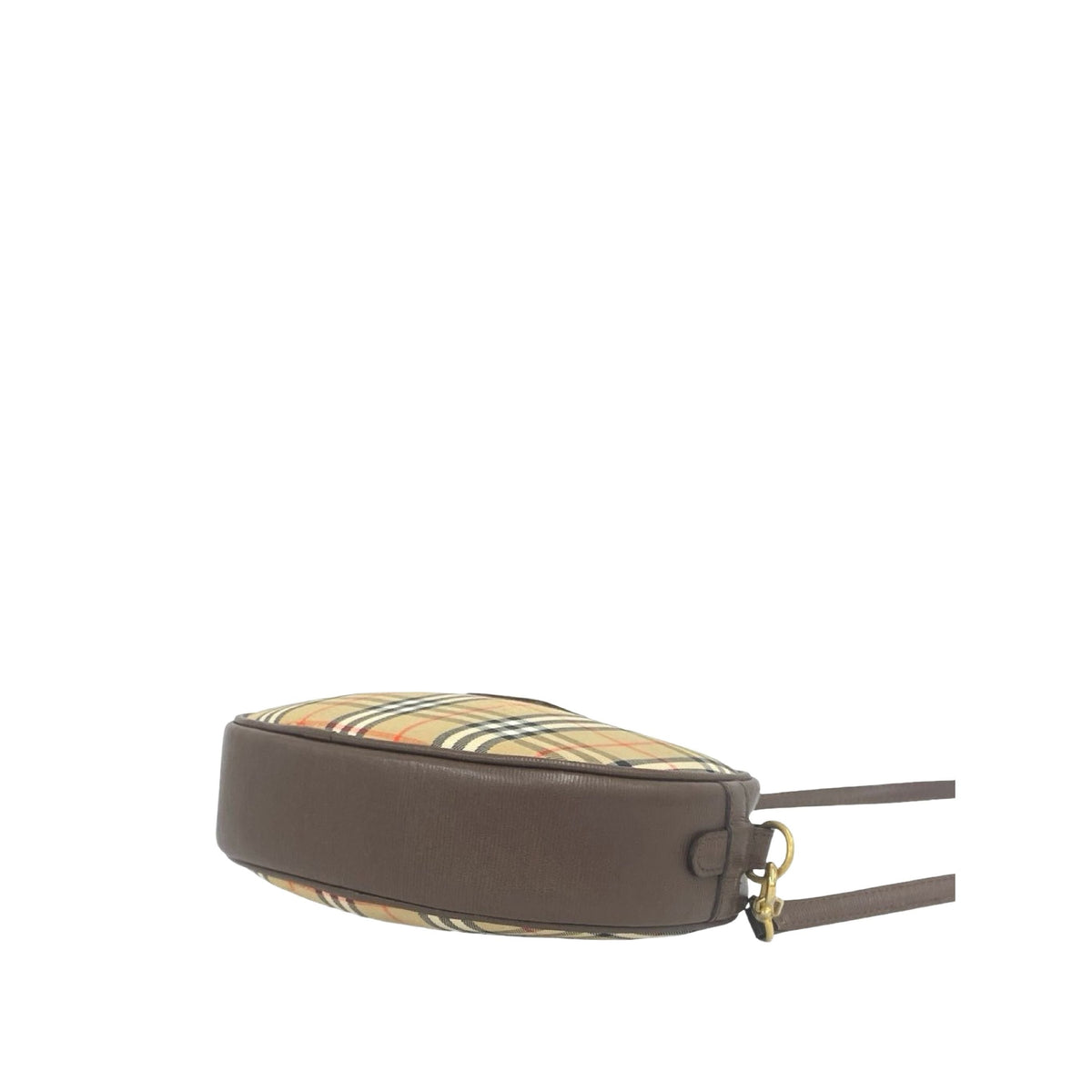 Burberry Haymarket Check Canvas Crossbody — Beige