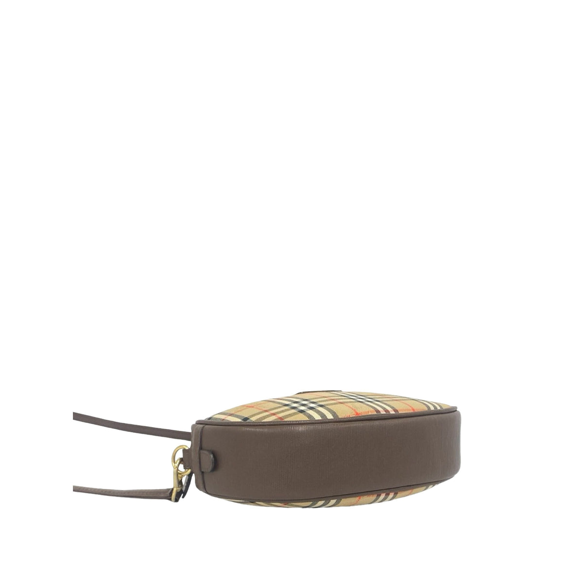 Burberry Haymarket Check Canvas Crossbody — Beige