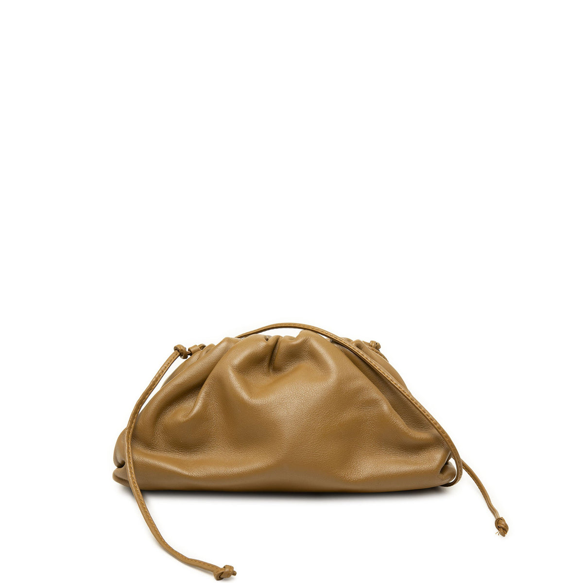 Bottega Veneta Lambskin The Mini Pouch Crossbody — Brown