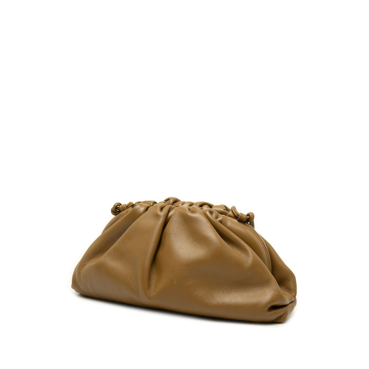 Bottega Veneta Lambskin The Mini Pouch Crossbody — Brown