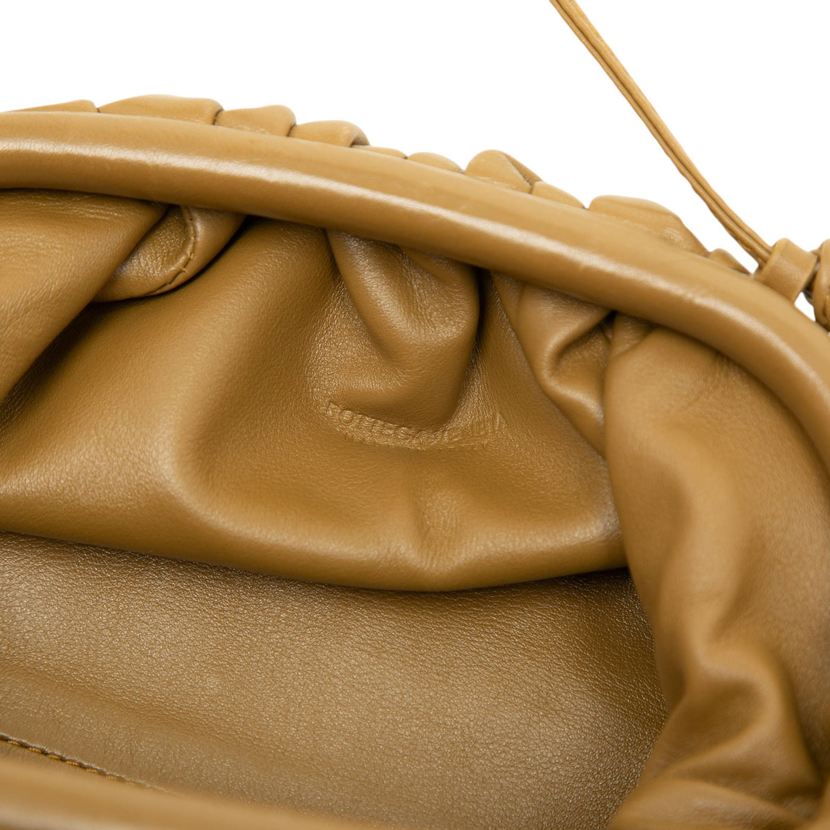 Bottega Veneta Lambskin The Mini Pouch Crossbody — Brown