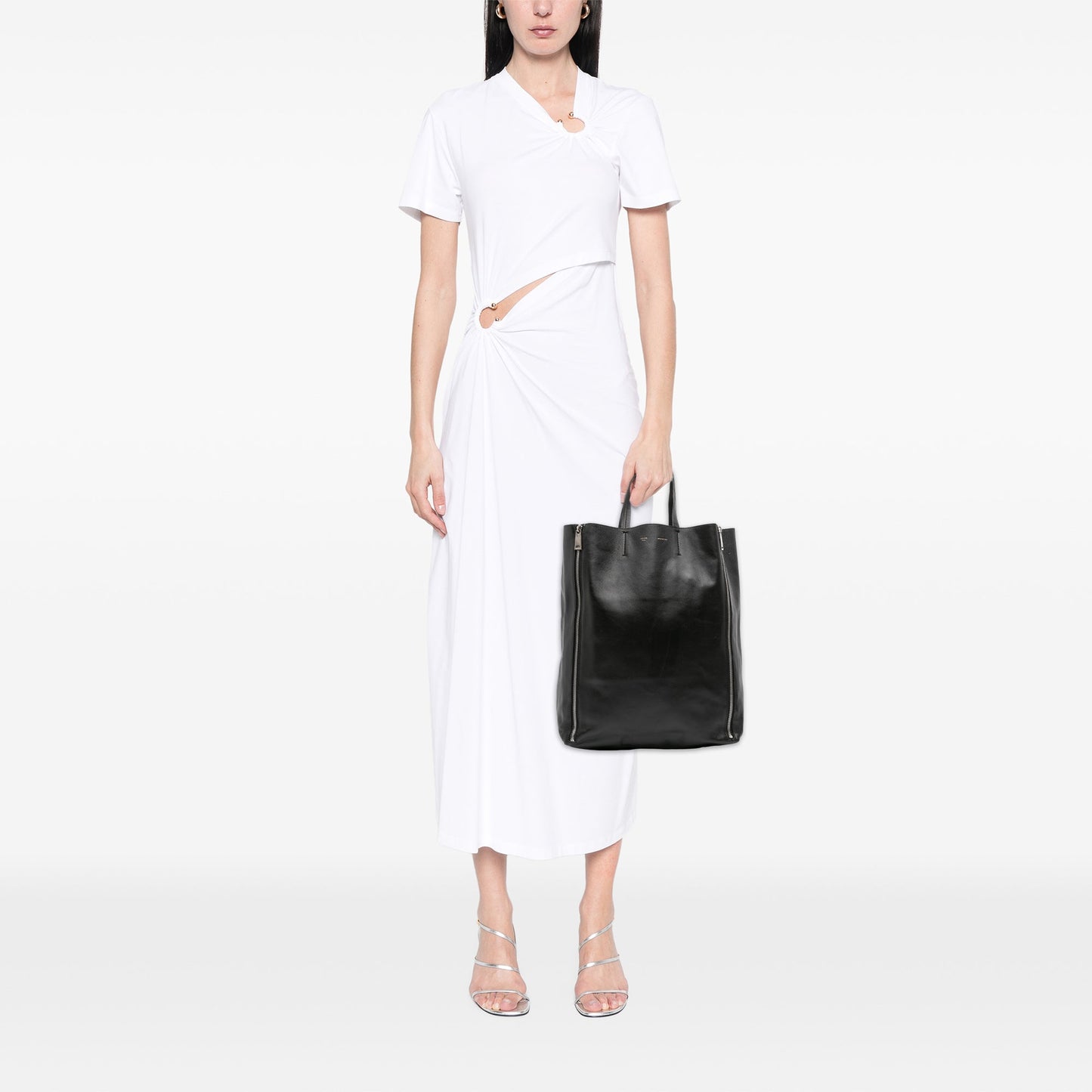 Celine Lambskin Vertical Zip Cabas Tote