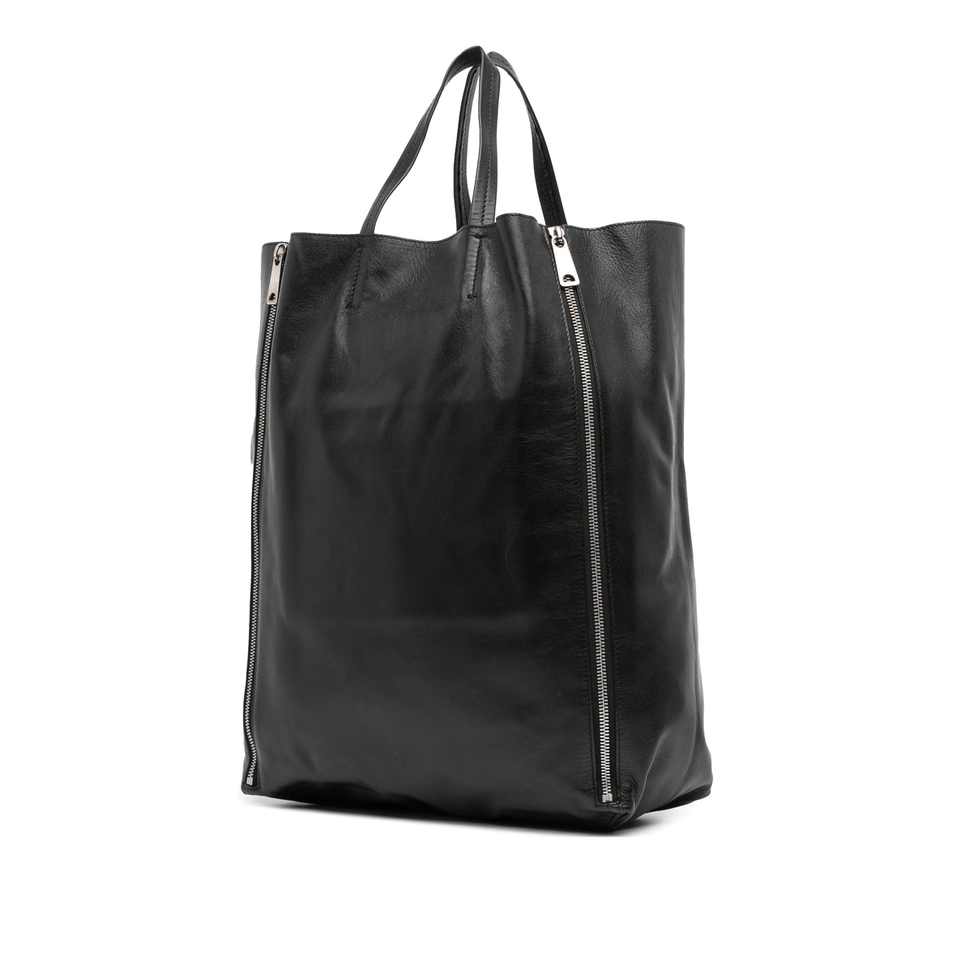 Celine Lambskin Vertical Zip Cabas Tote
