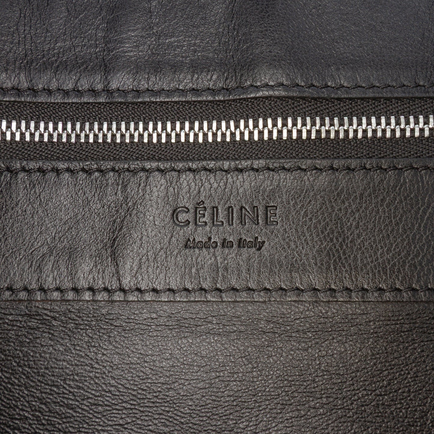 Celine Lambskin Vertical Zip Cabas Tote