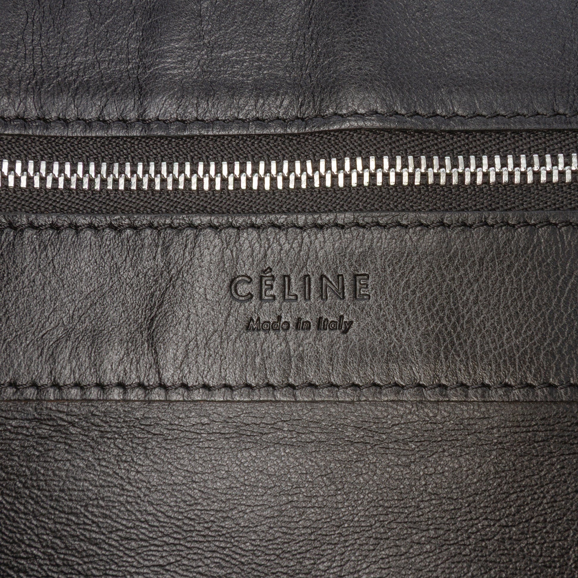 Celine Lambskin Vertical Zip Cabas Tote