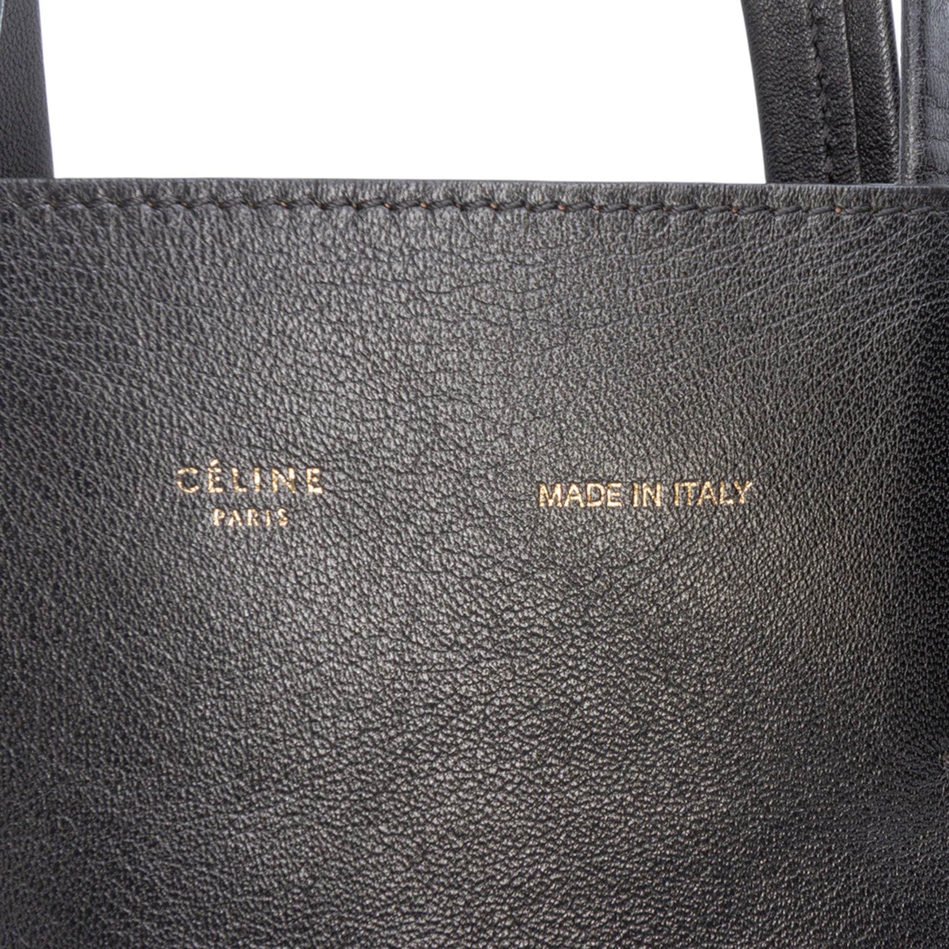 Celine Lambskin Vertical Zip Cabas Tote