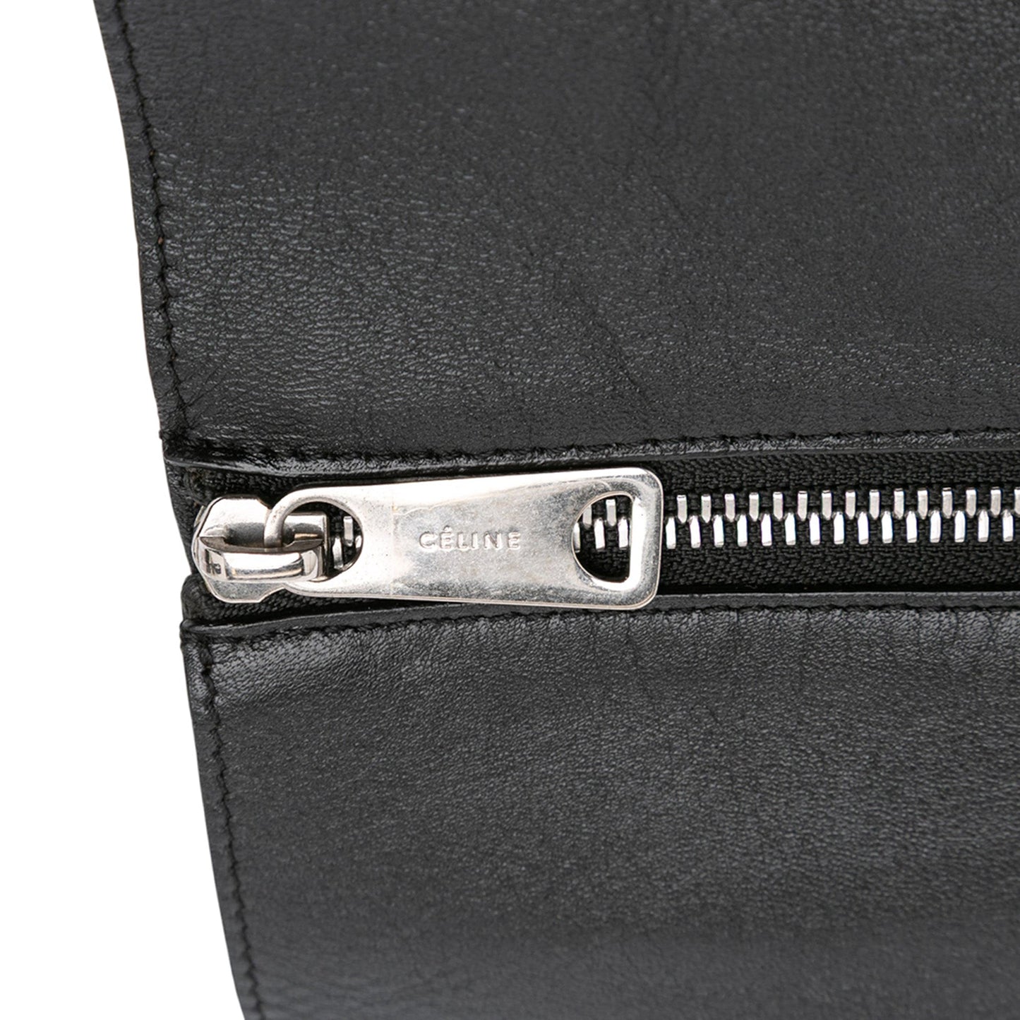 Celine Lambskin Vertical Zip Cabas Tote