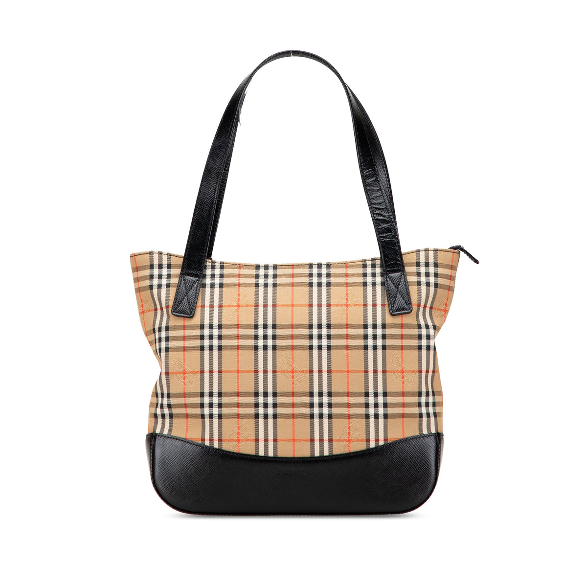 Burberry Haymarket Check Canvas Tote — Beige