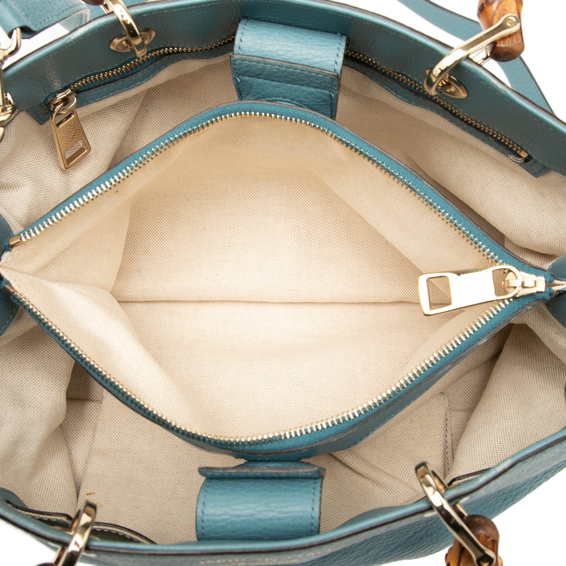 Gucci Medium Calfskin Bamboo Shopper Satchel