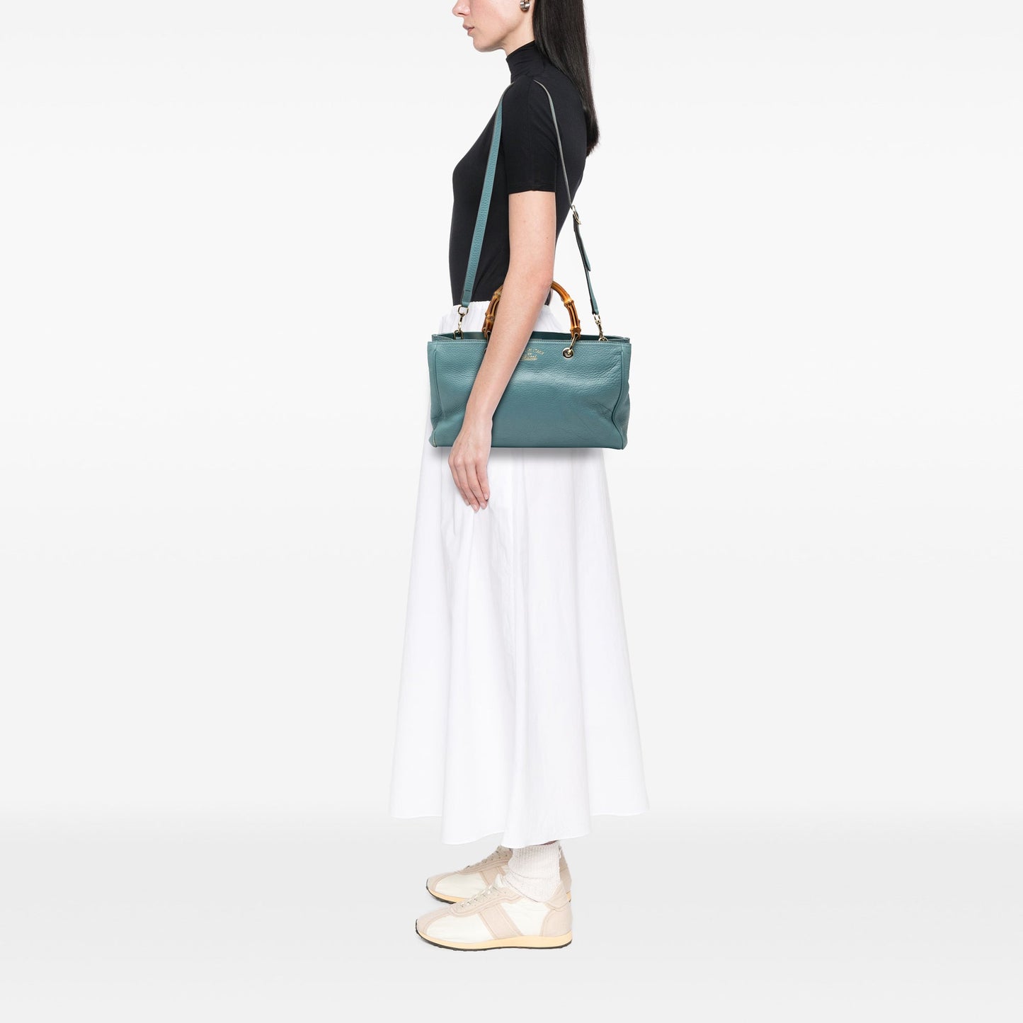 Gucci Medium Calfskin Bamboo Shopper Satchel
