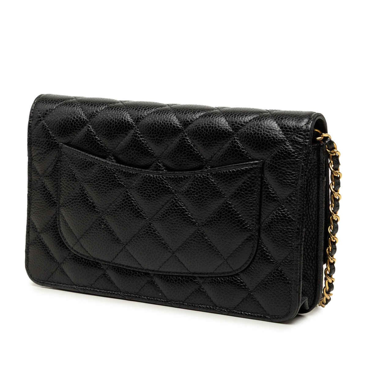 Chanel CC Quilted Caviar Wallet on Chain