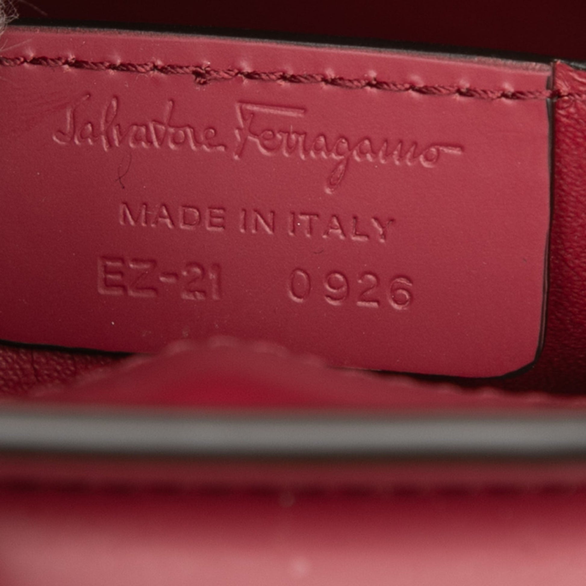 Ferragamo Leather Gancini Trifolio Shoulder Bag