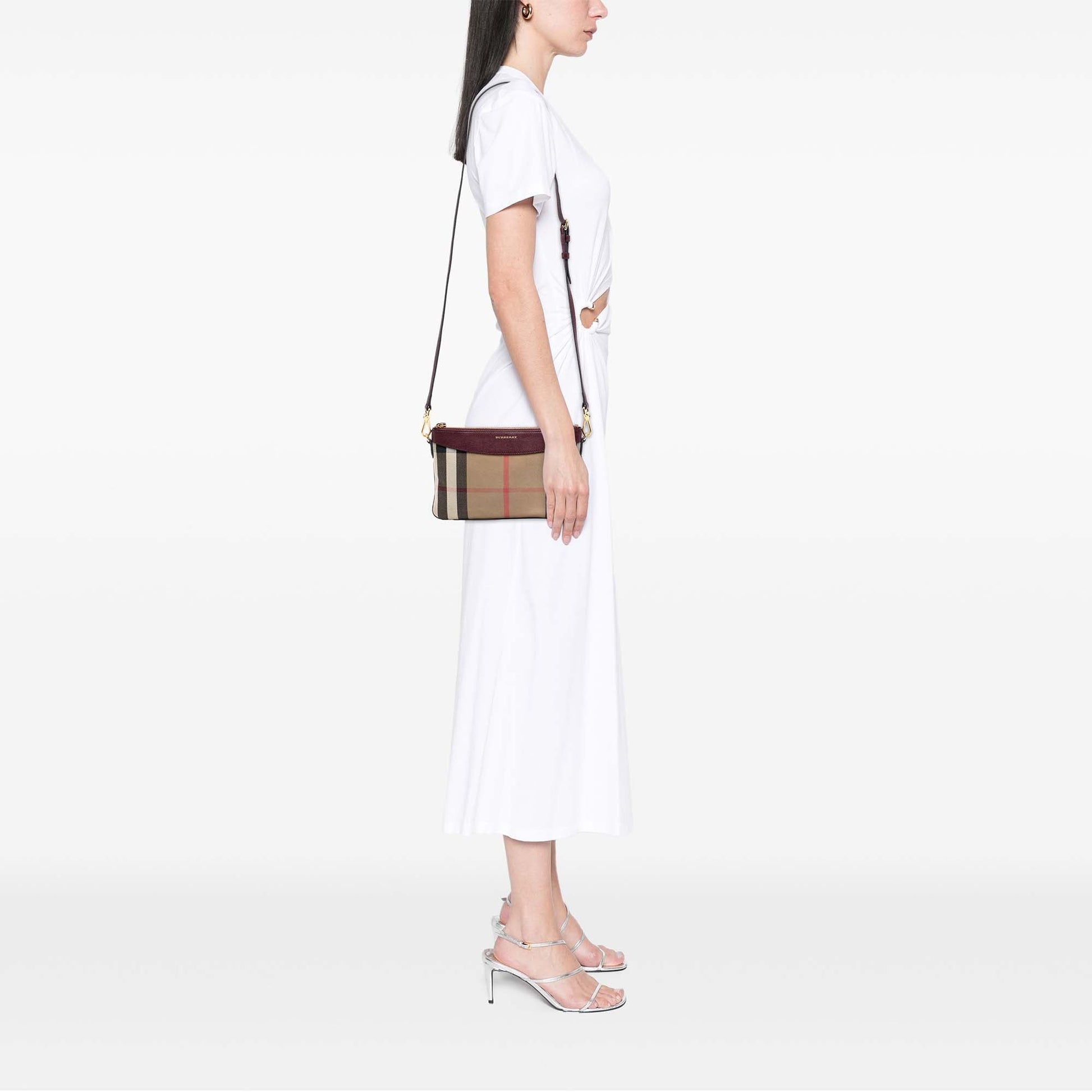 Burberry Mega Check Canvas Derby Peyton Crossbody