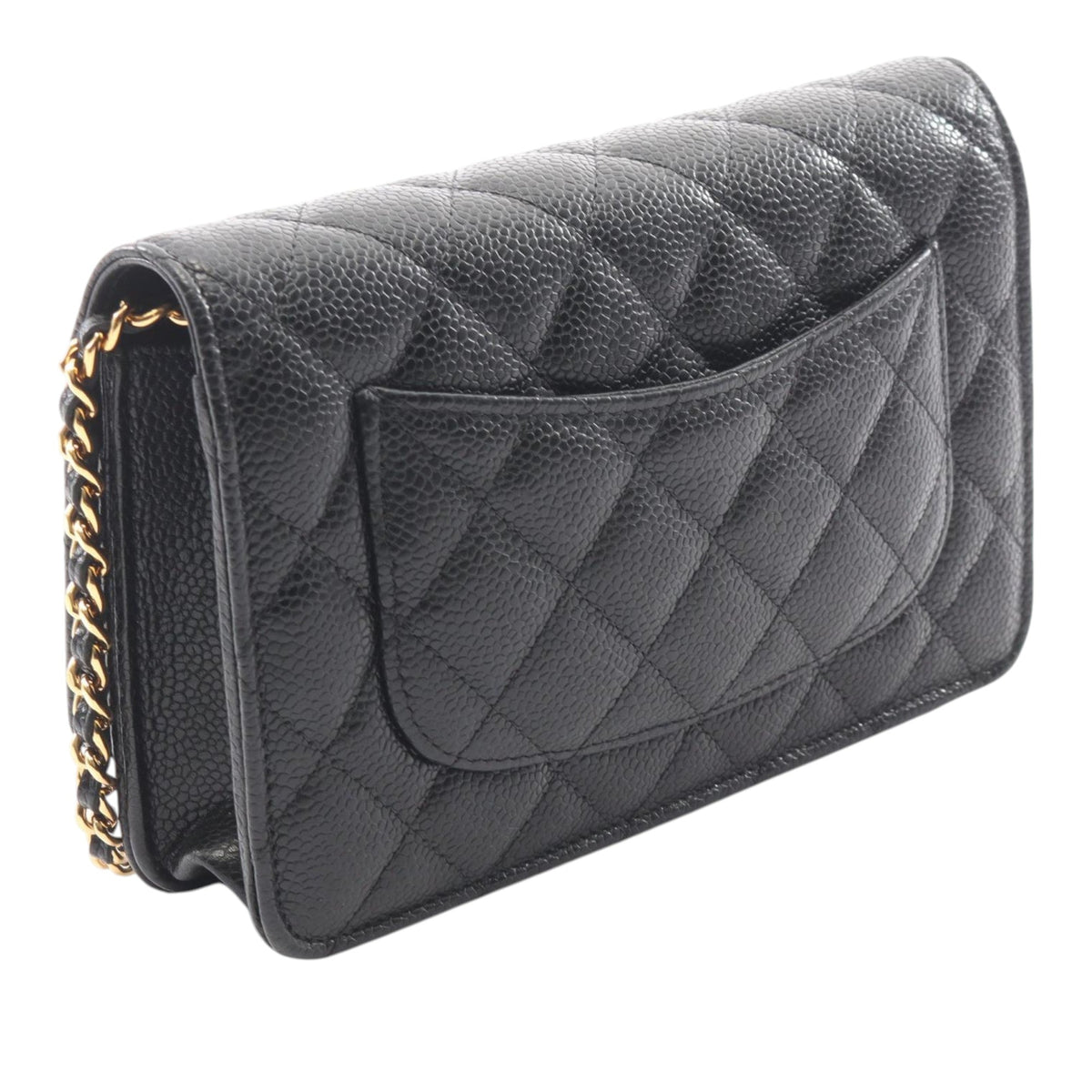 Chanel CC Quilted Caviar Wallet on Chain