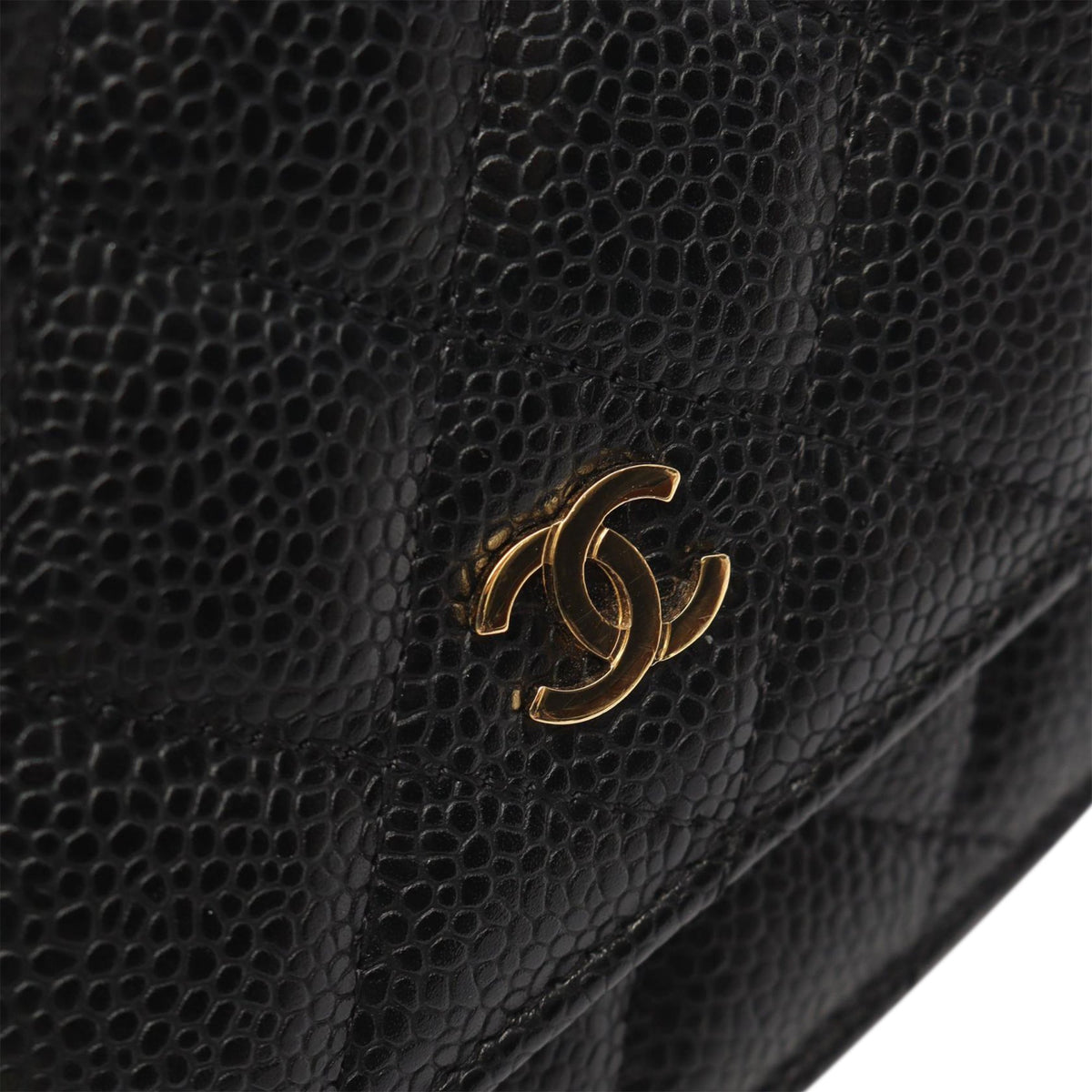 Chanel CC Quilted Caviar Wallet on Chain