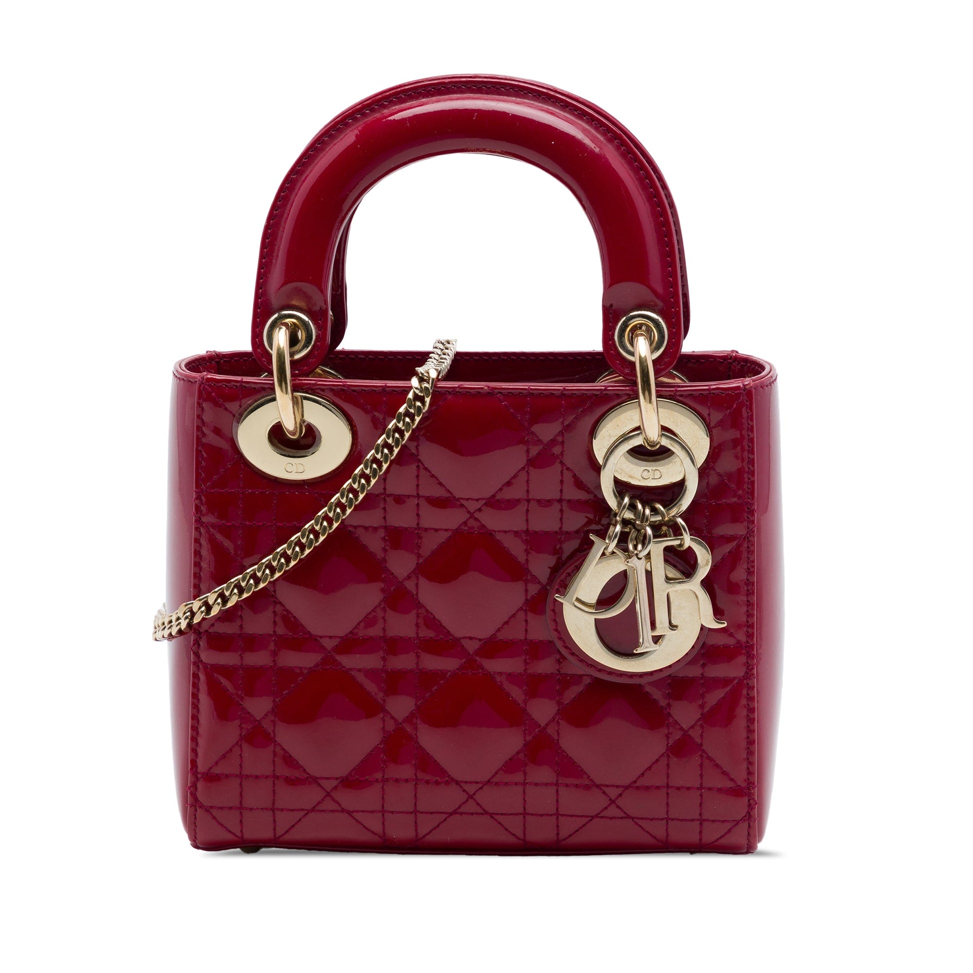 Dior Mini Patent Cannage Lady Dior