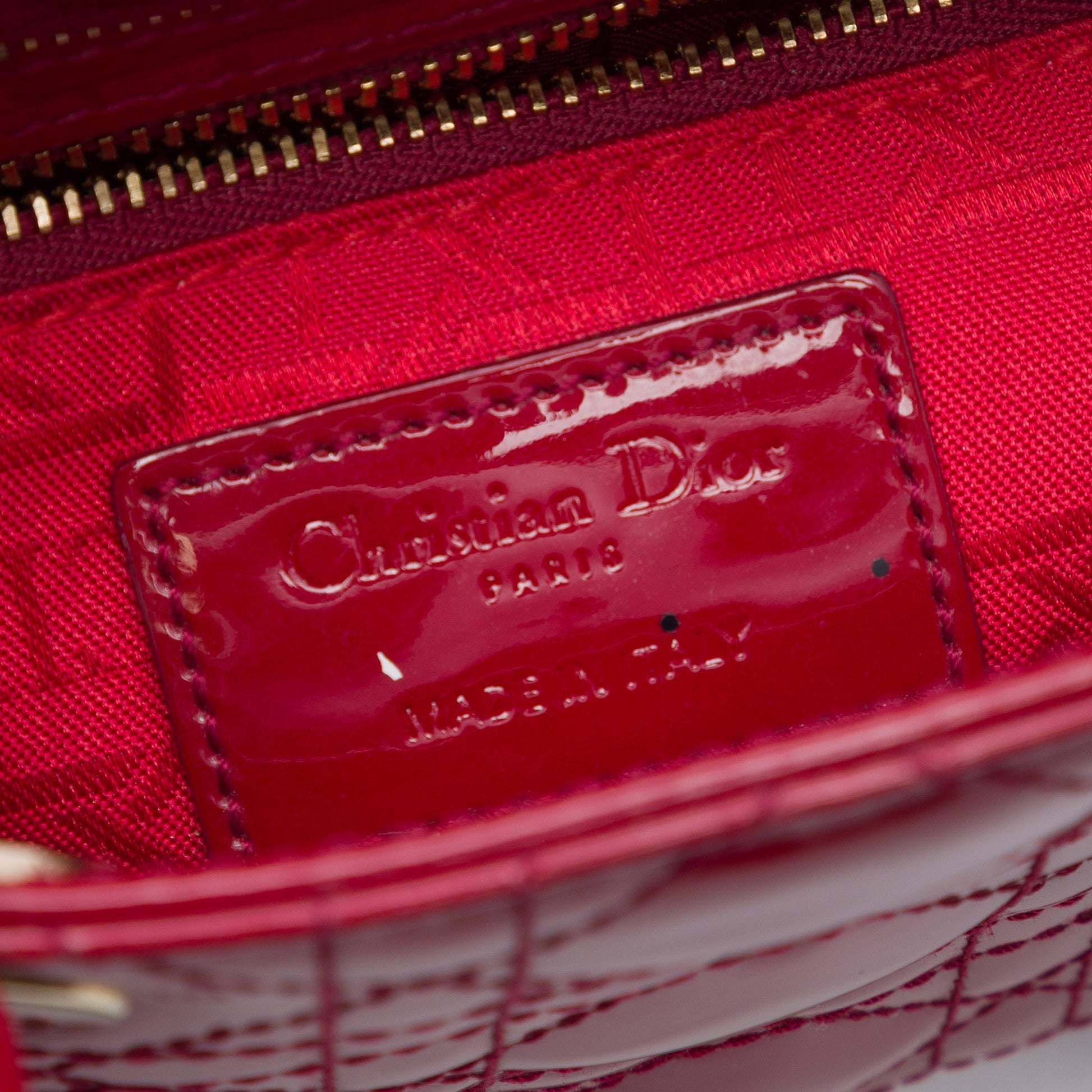 Dior Mini Patent Cannage Lady Dior