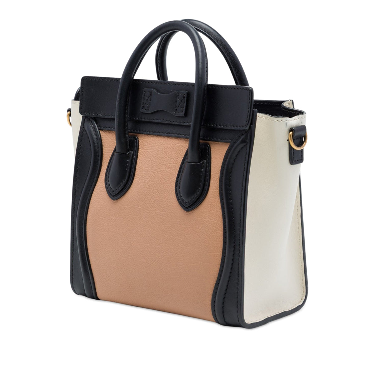 Celine Nano Tricolor Leather Luggage Tote