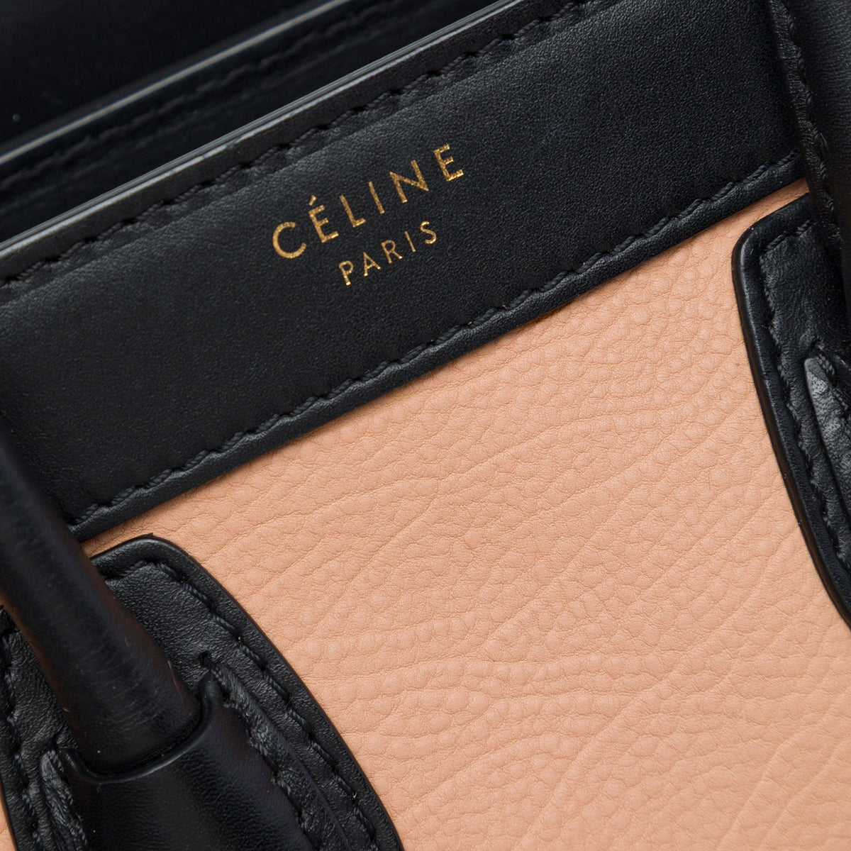 Celine Nano Tricolor Leather Luggage Tote