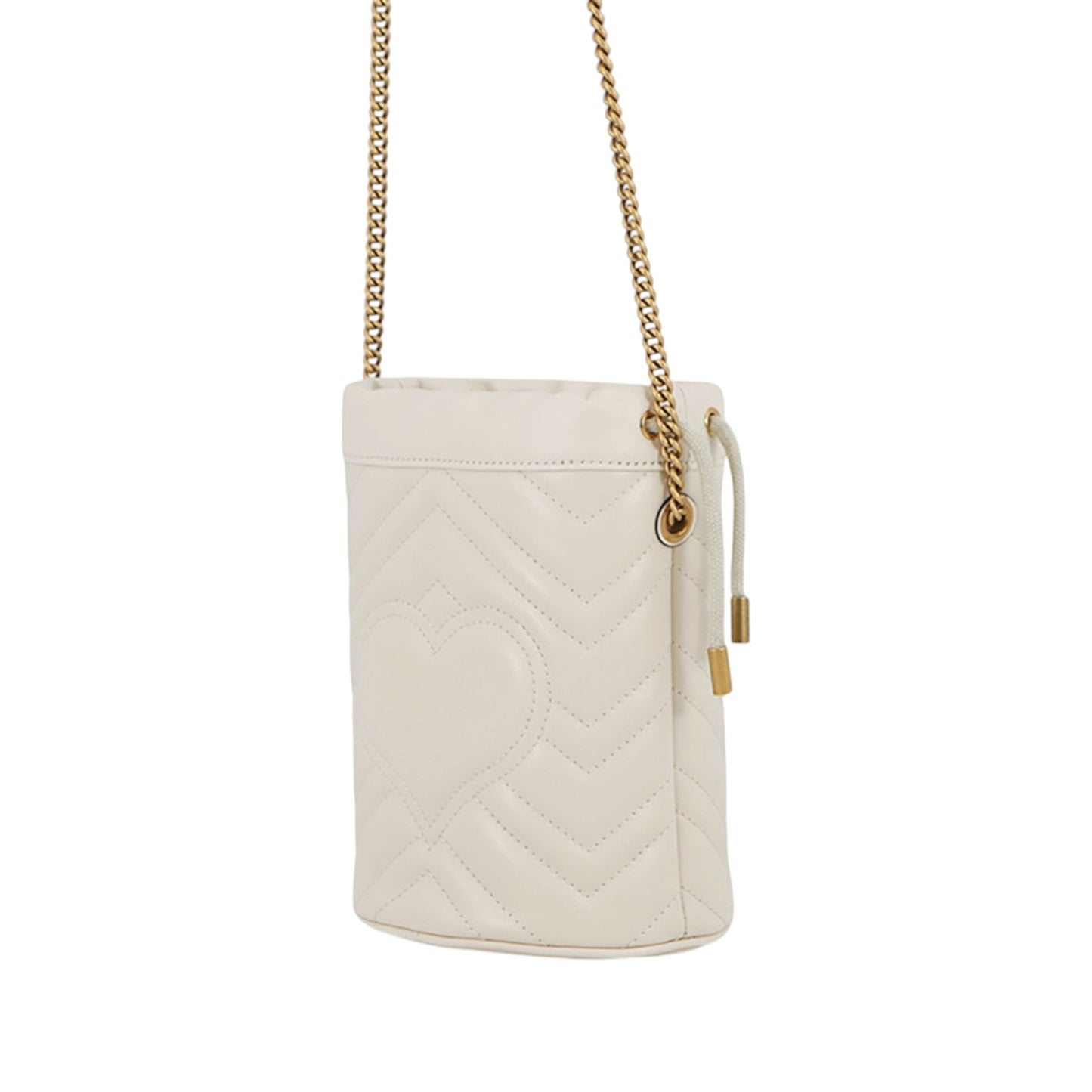 Gucci Small GG Marmont Matelasse Calfskin Bucket Bag