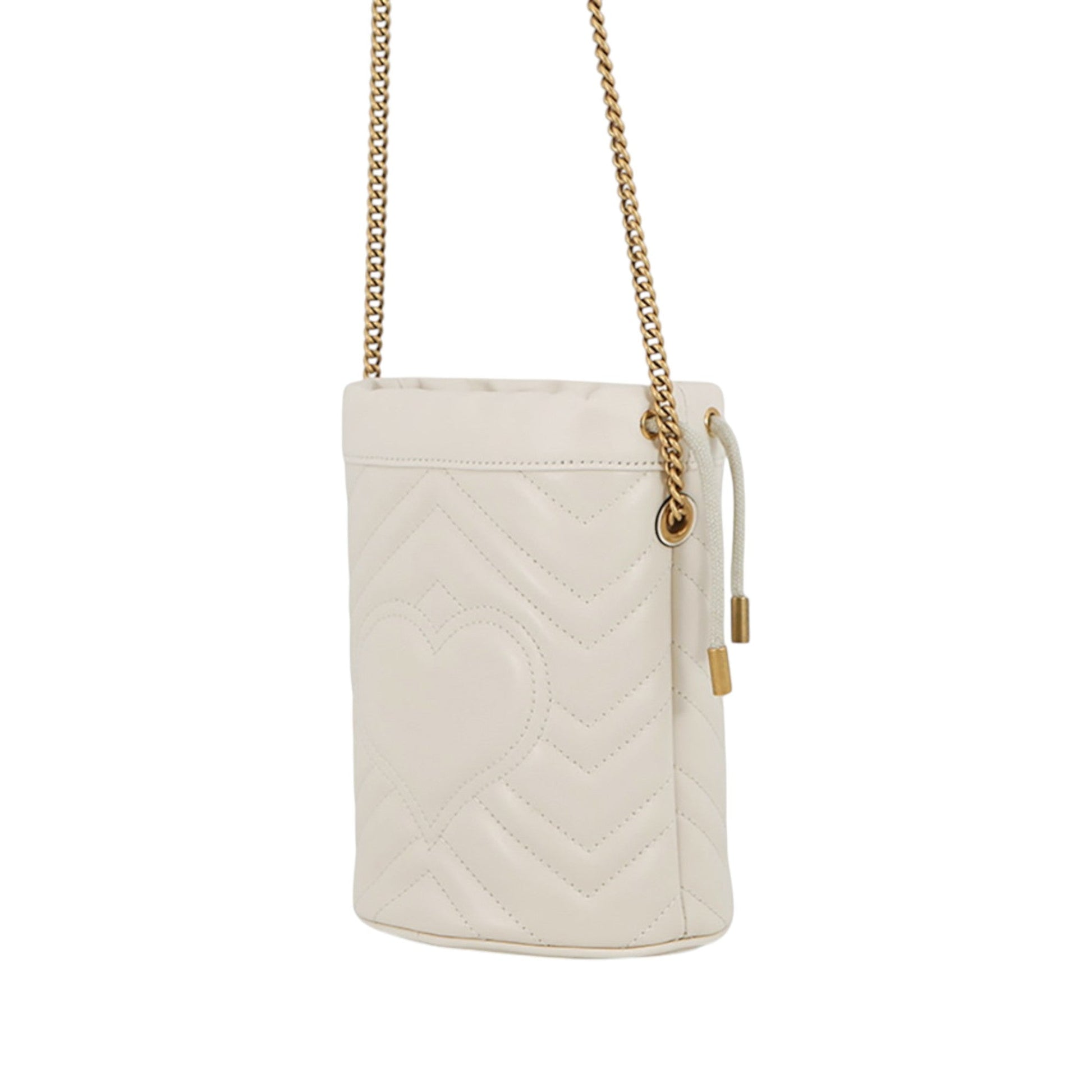 Gucci Small GG Marmont Matelasse Calfskin Bucket Bag